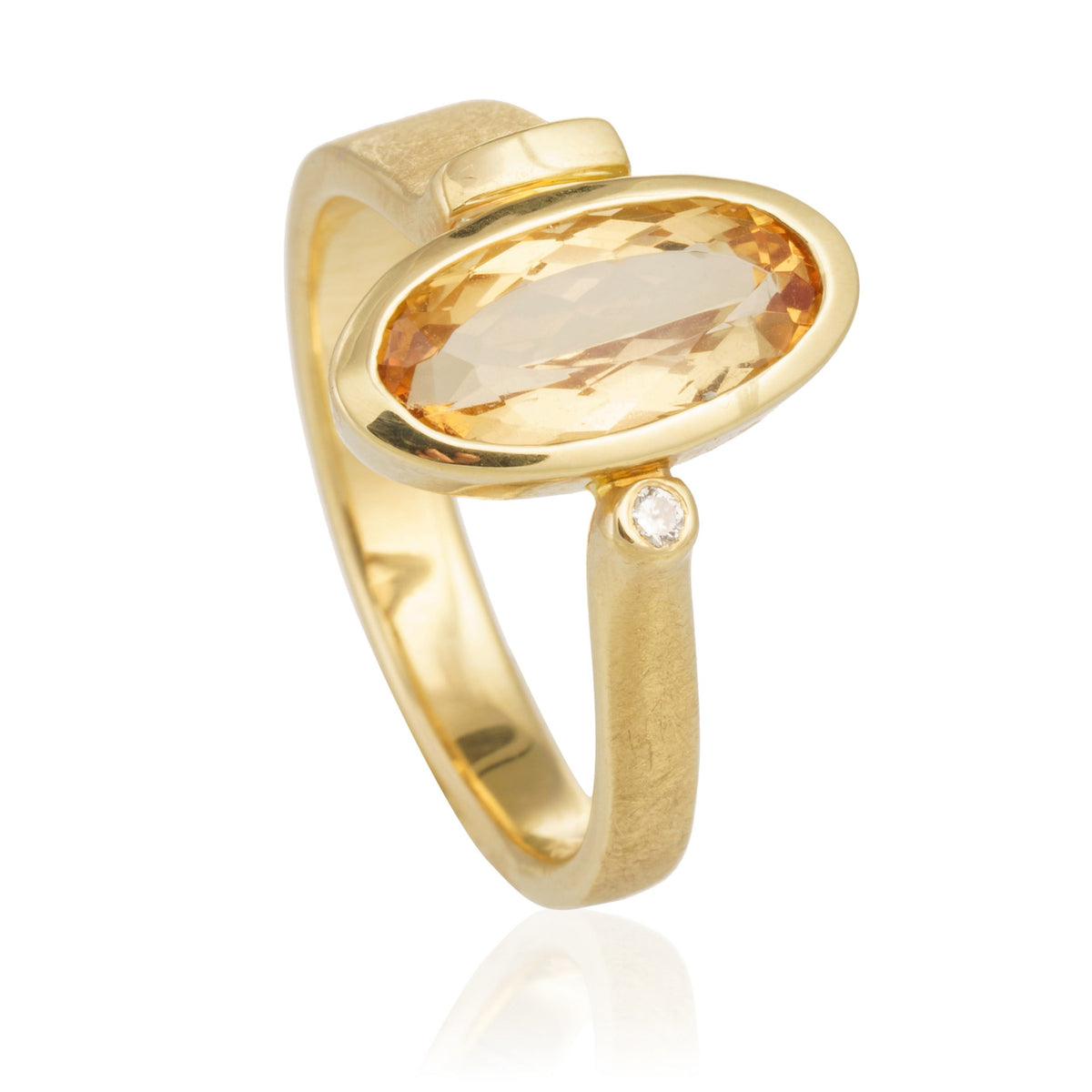 Anillo Turmalina Imperial y Diamante