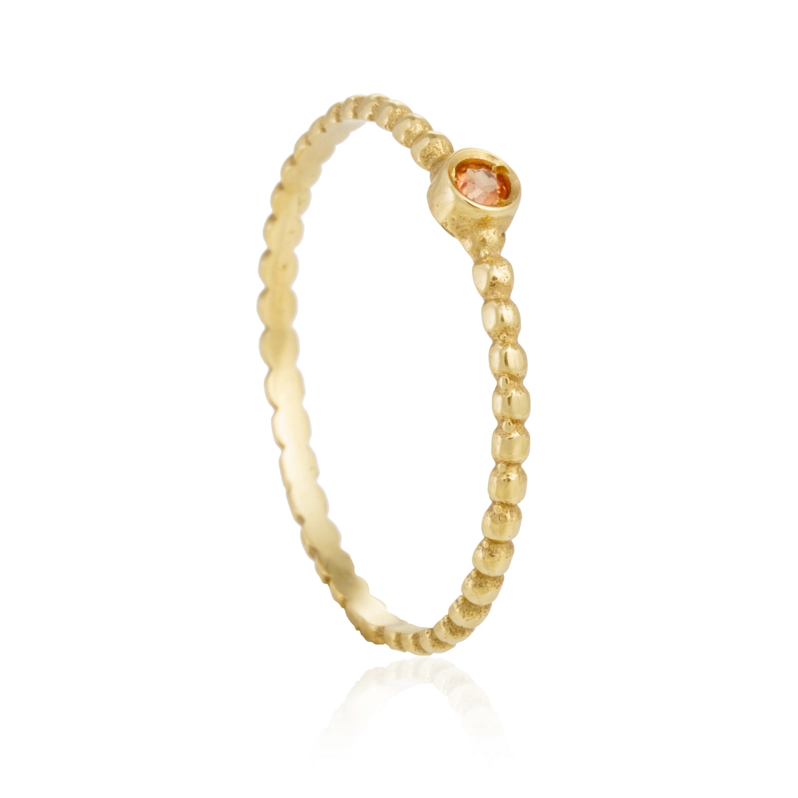 Anillo Bubbles Piedrita Oro