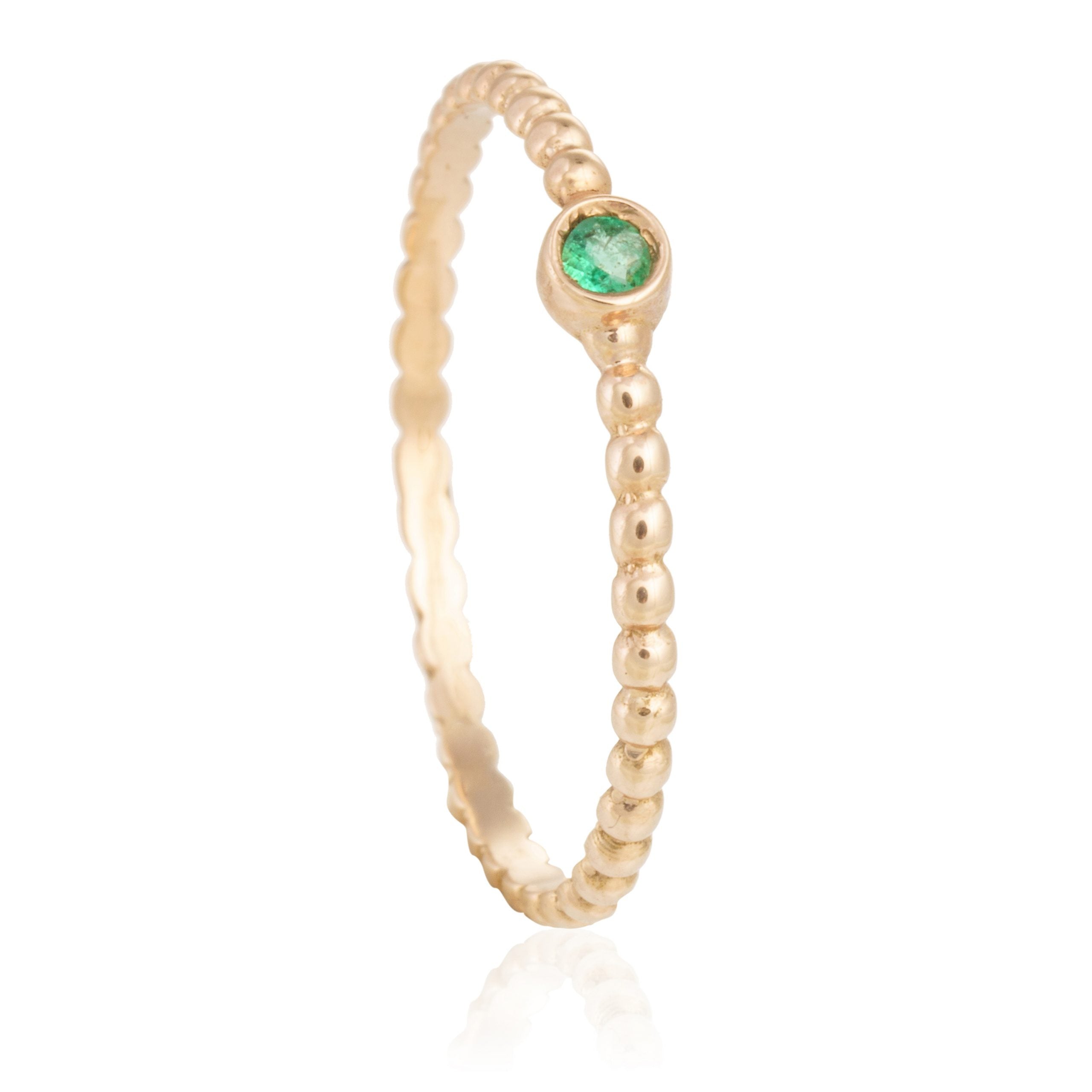 Anillo Bubbles Piedrita Oro V