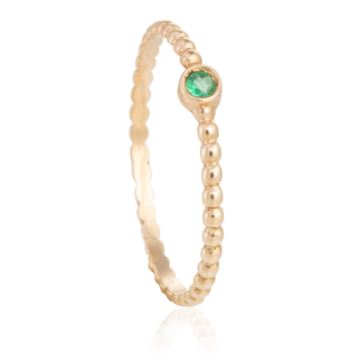 Anillo Bubbles Esmeralda Oro