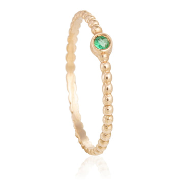 Anillo Bubbles Esmeralda Oro