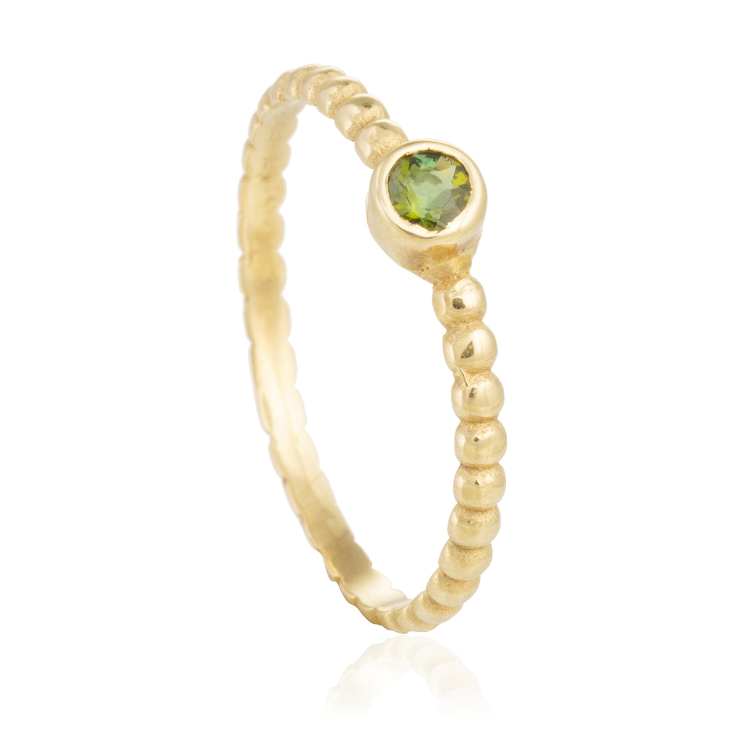 Anillo Bubbles Turmalina Oro