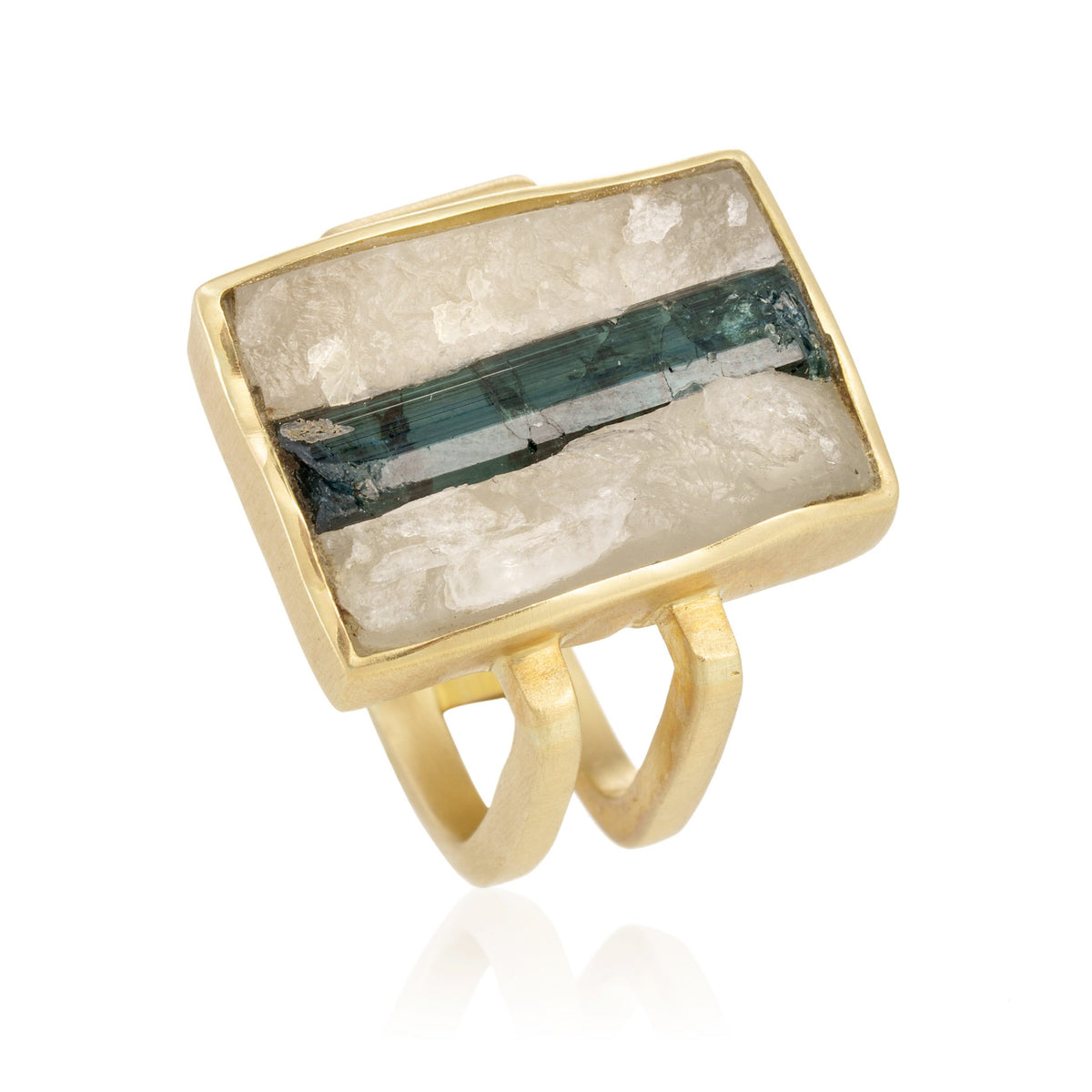 Anillo Rectangular C. Turmalina