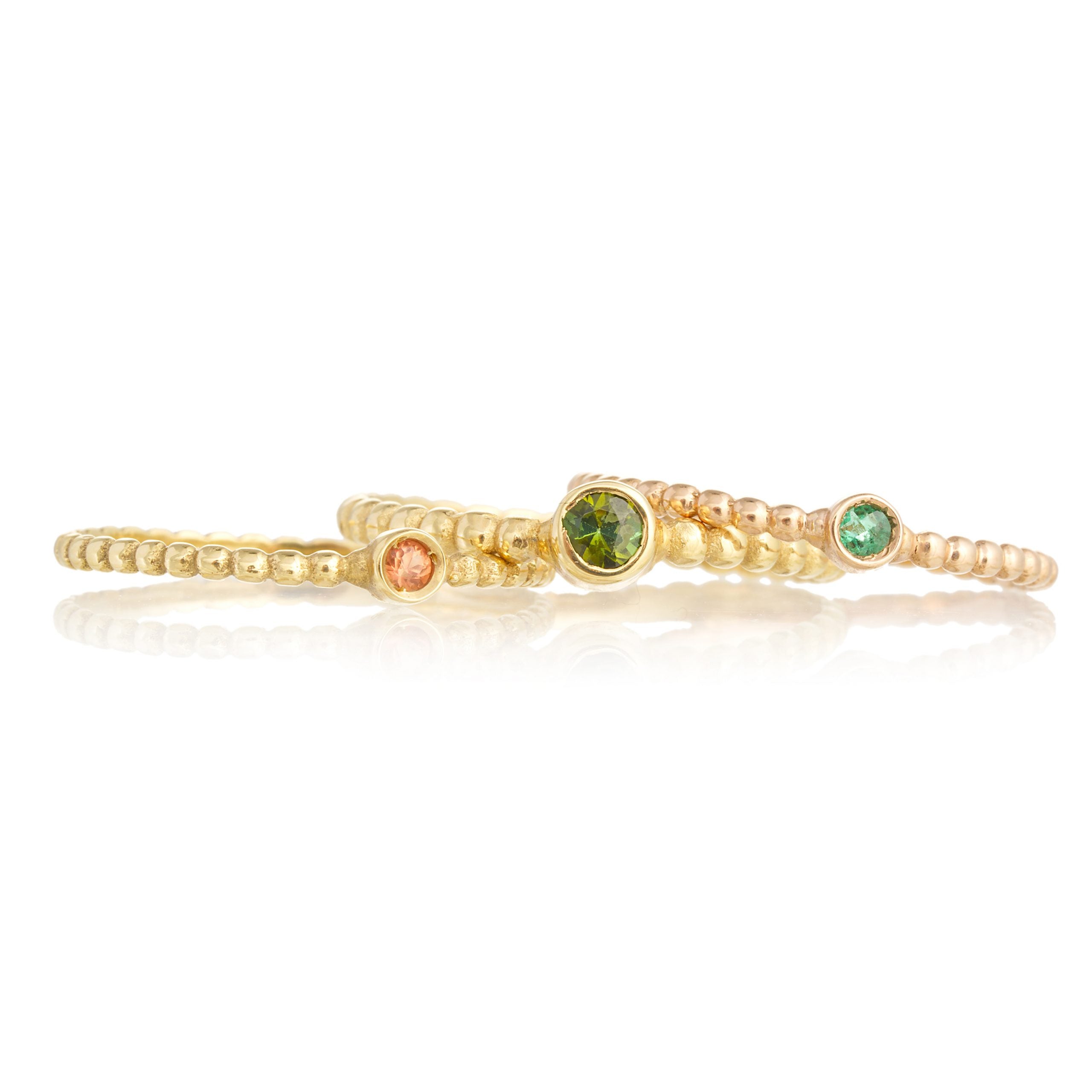 Anillo Bubbles Piedrita Oro