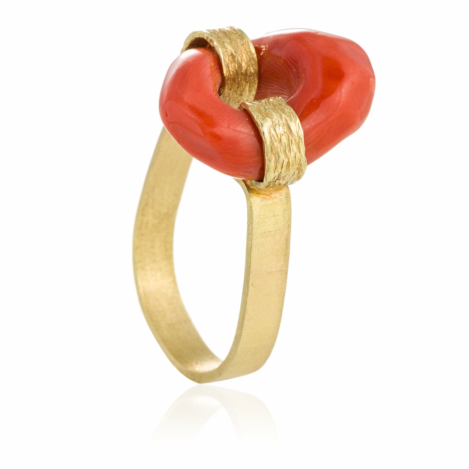 Anillo Coral Oro