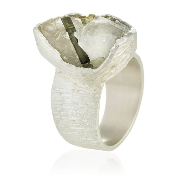 Anillo tanta cuarzo turmalina