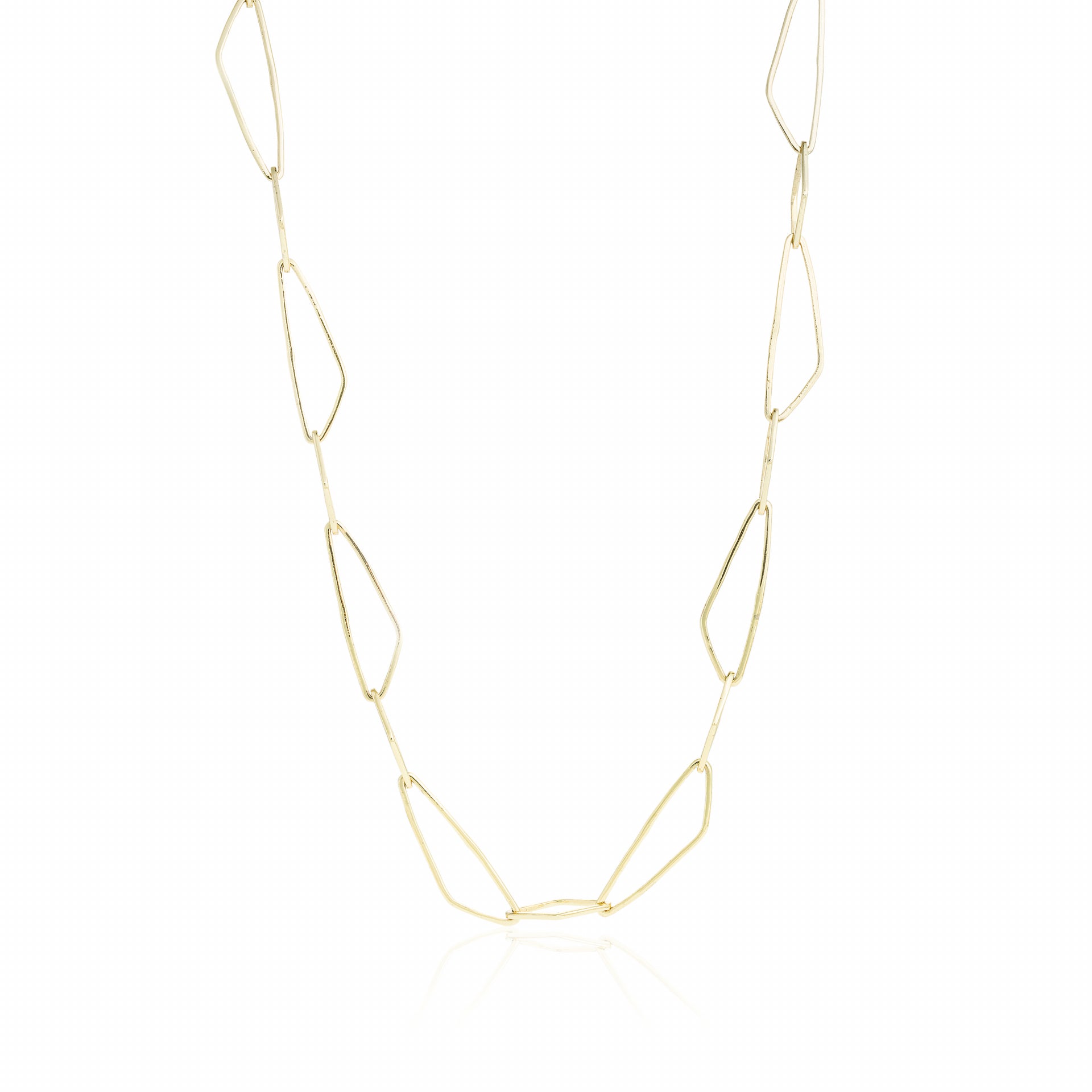 Collar esteka rombos dorados