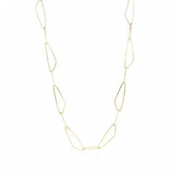 Collar esteka rombos dorados