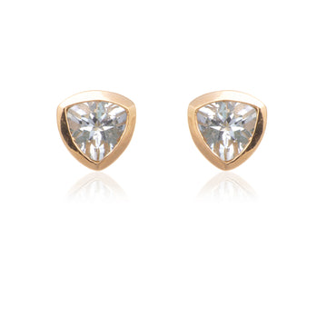 Pendientes Aguamarina Triangu