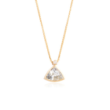 Collar Aguamarina Triangu Diamante