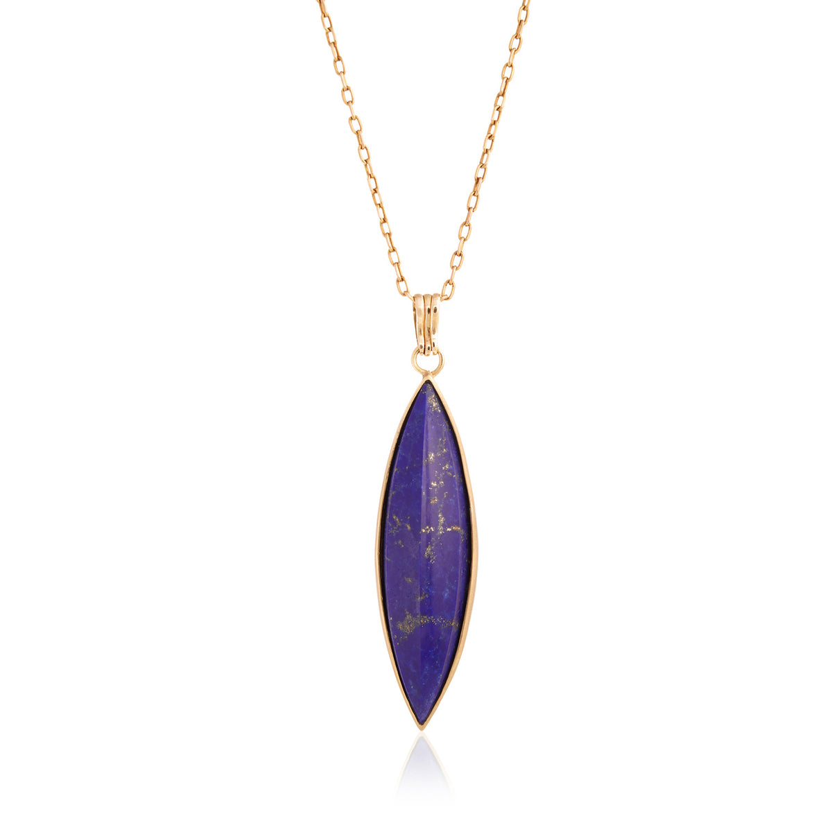 Colgante Lapis Navete Grande Oro