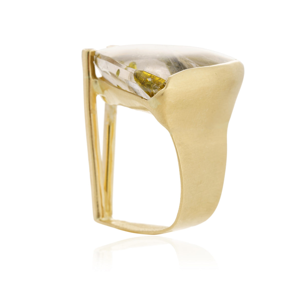 Anillo Triangu C. Turmalina Oro
