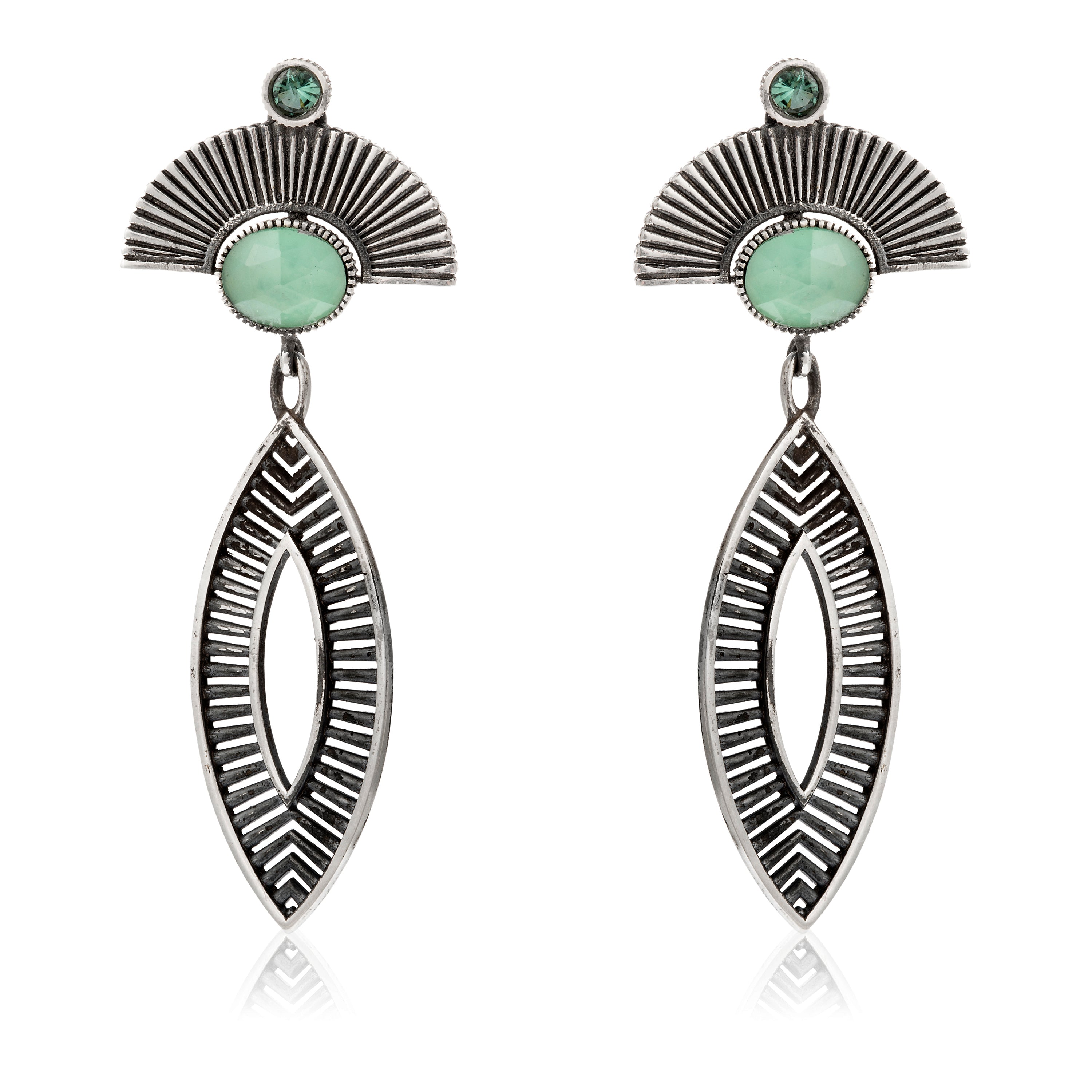 Pendientes Egypt Navete Triplete Envejecido