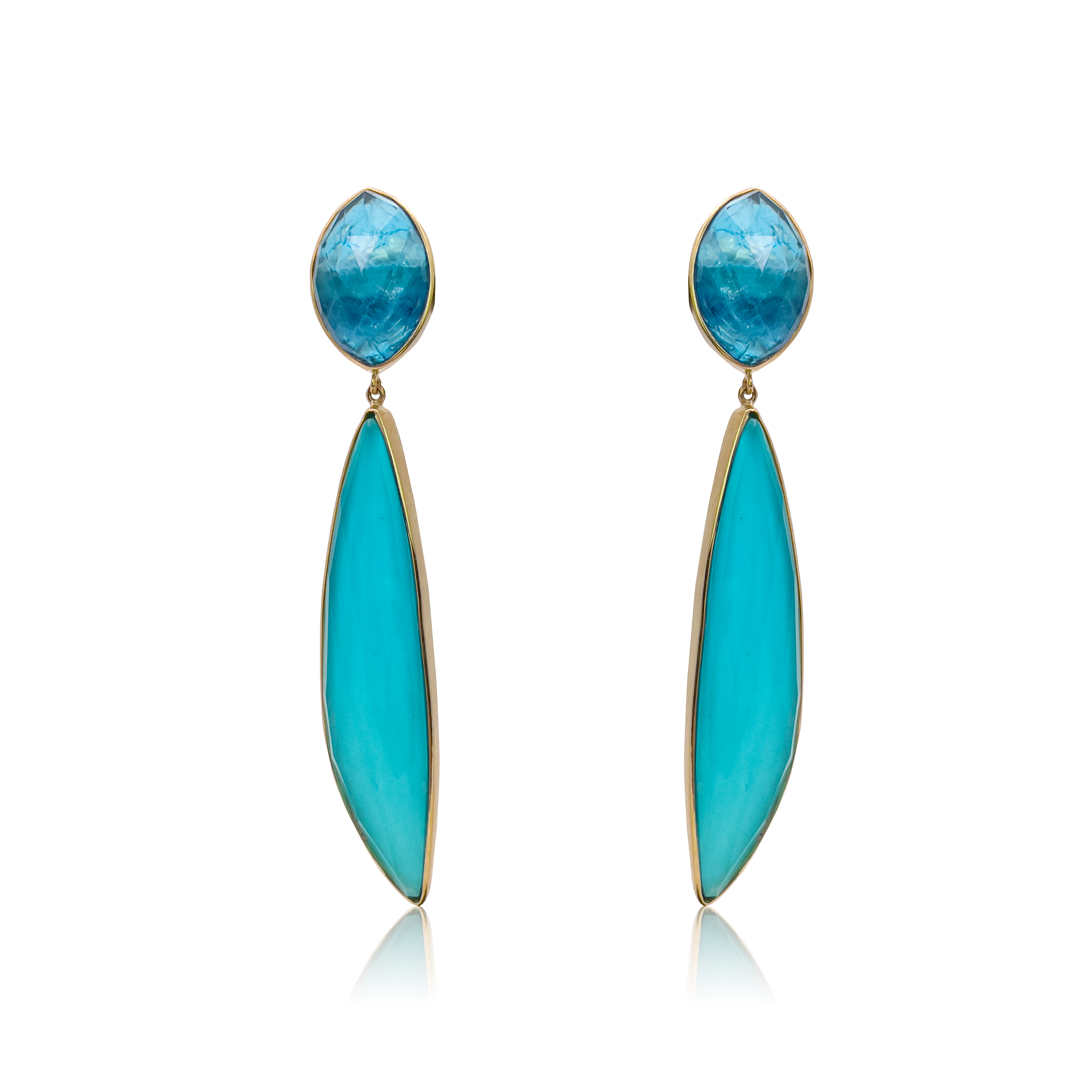 Pendientes Trillón Apatite Turquesa