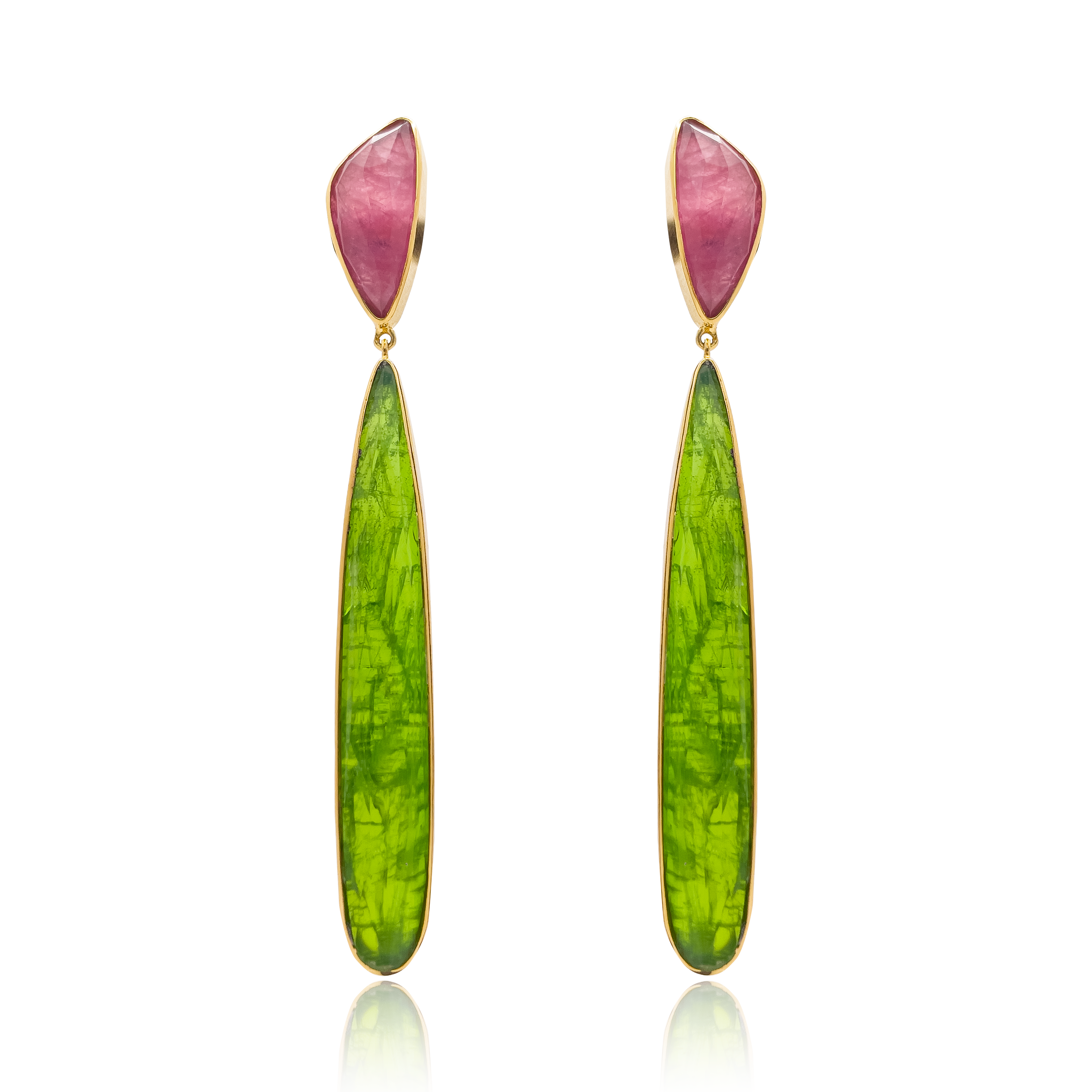 Pendientes Bikoitza Turmalina y Peridoto