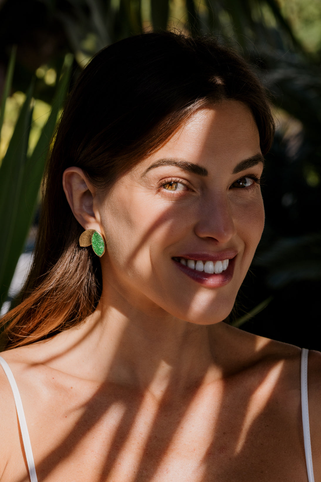 Pendientes Hojitas Uvarovita