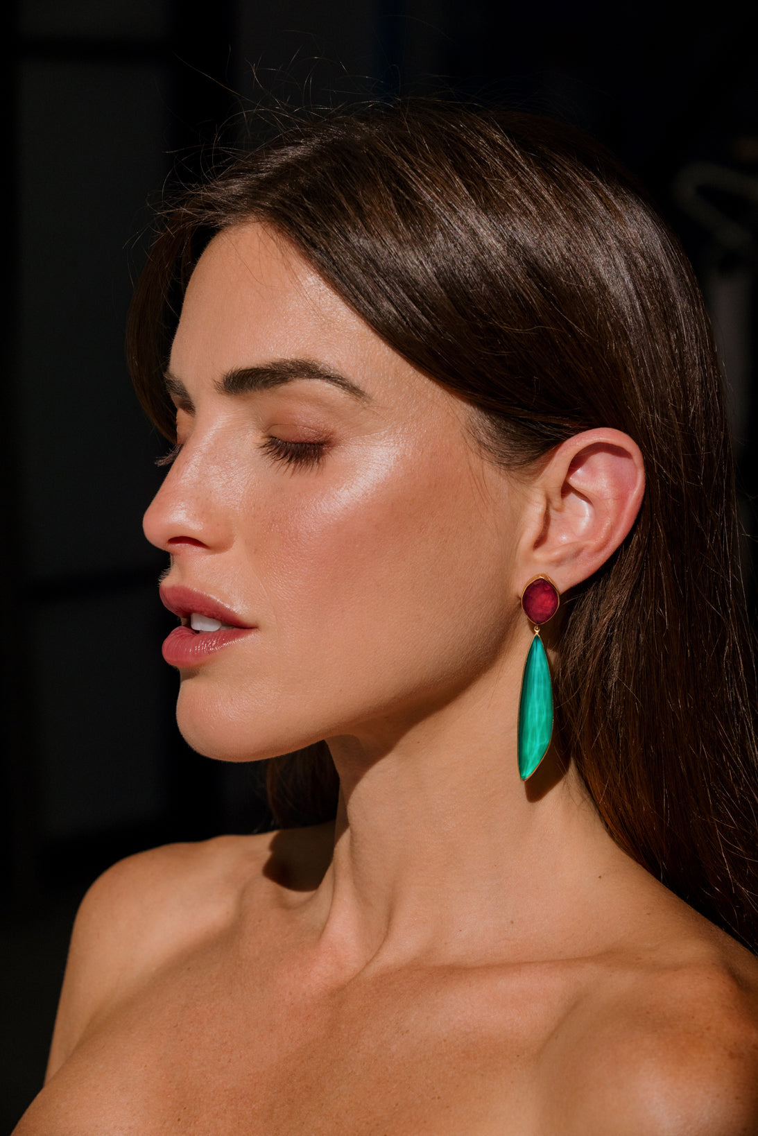 Pendientes Trillón Turmalina Triplete