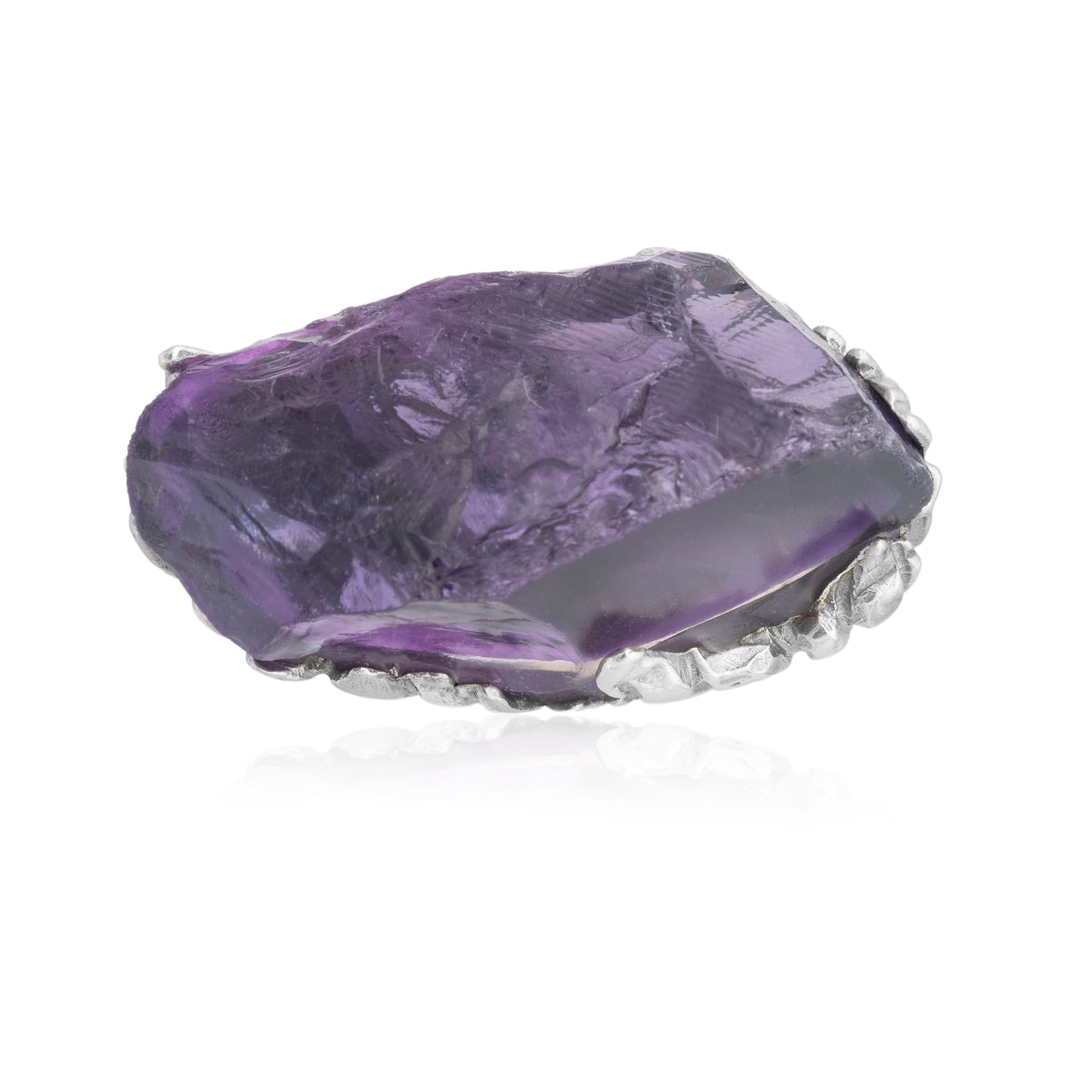Anillo Percebe Amatista Moissanitas