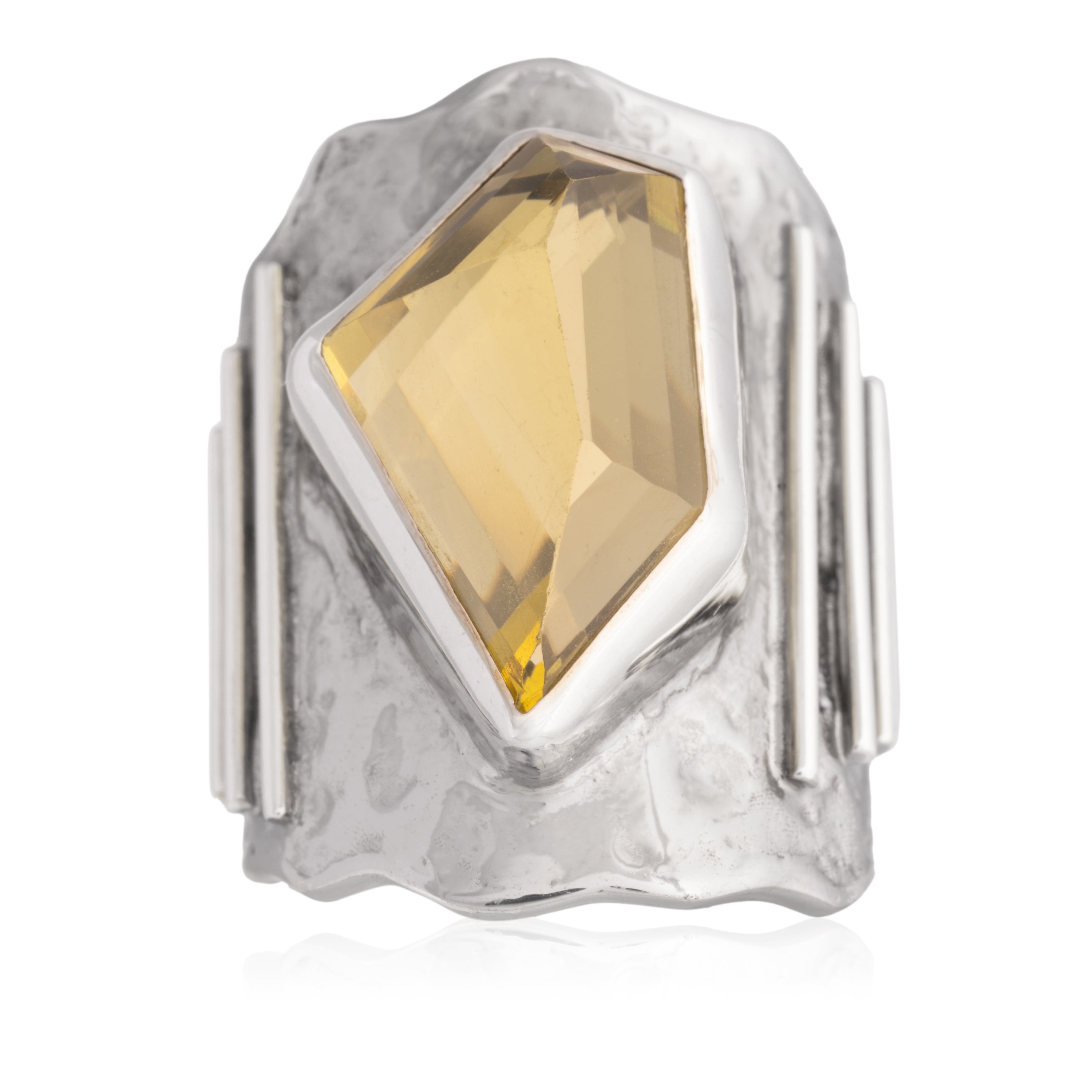 Anillo Escudo Citrino