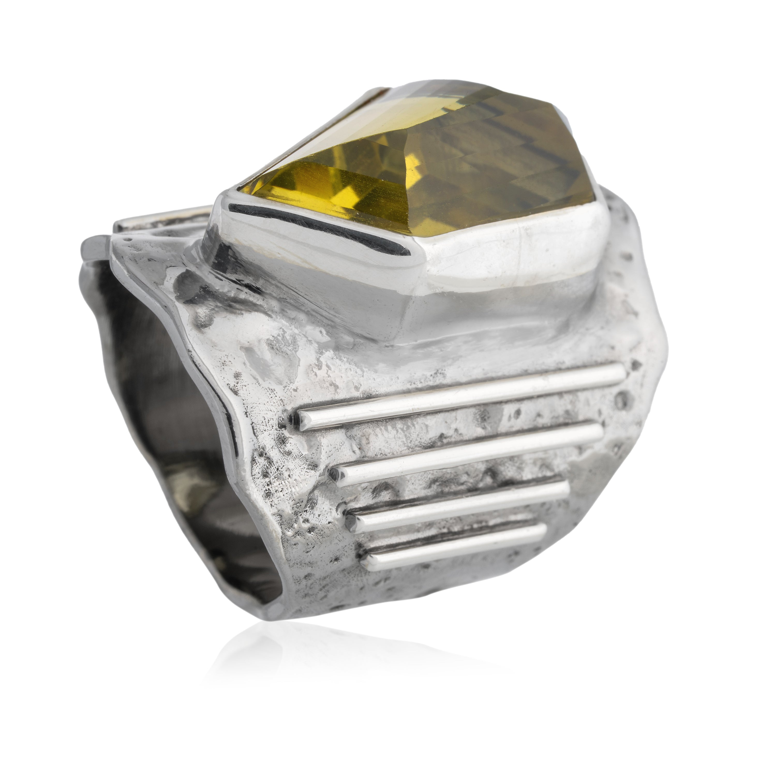 Anillo Escudo Citrino