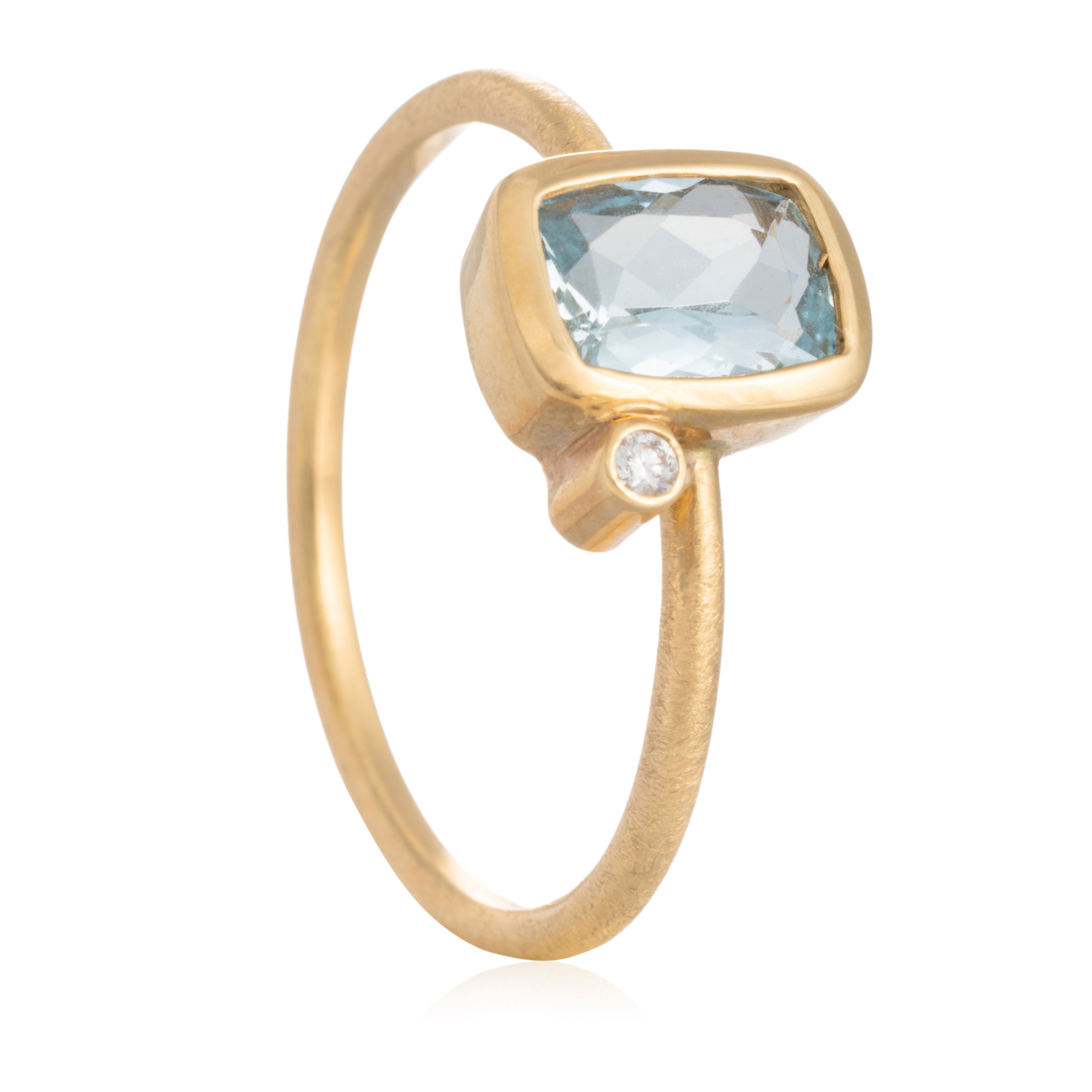 Anillo Aguamarina Brillante