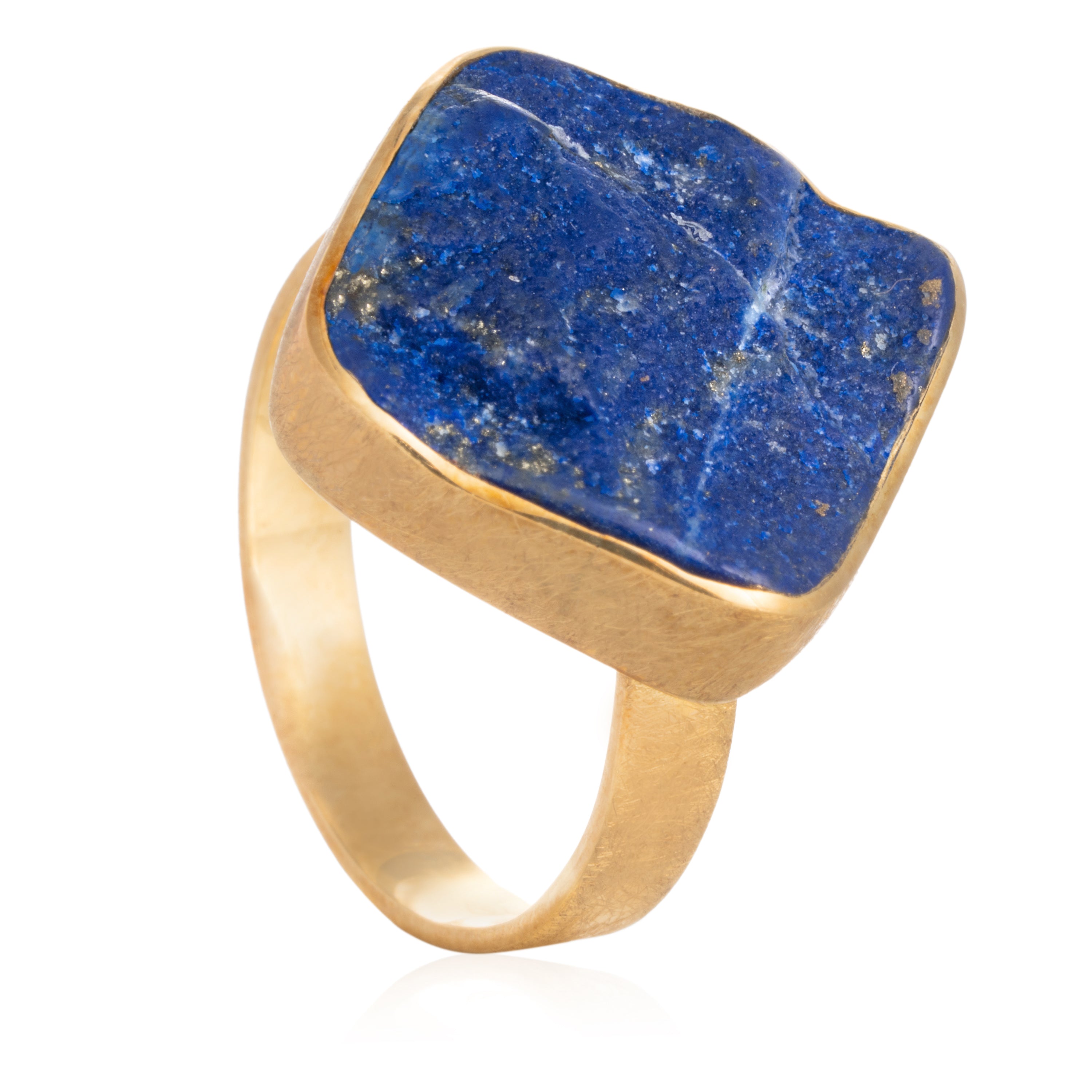 Anillo Lapislazuli Rombo Oro