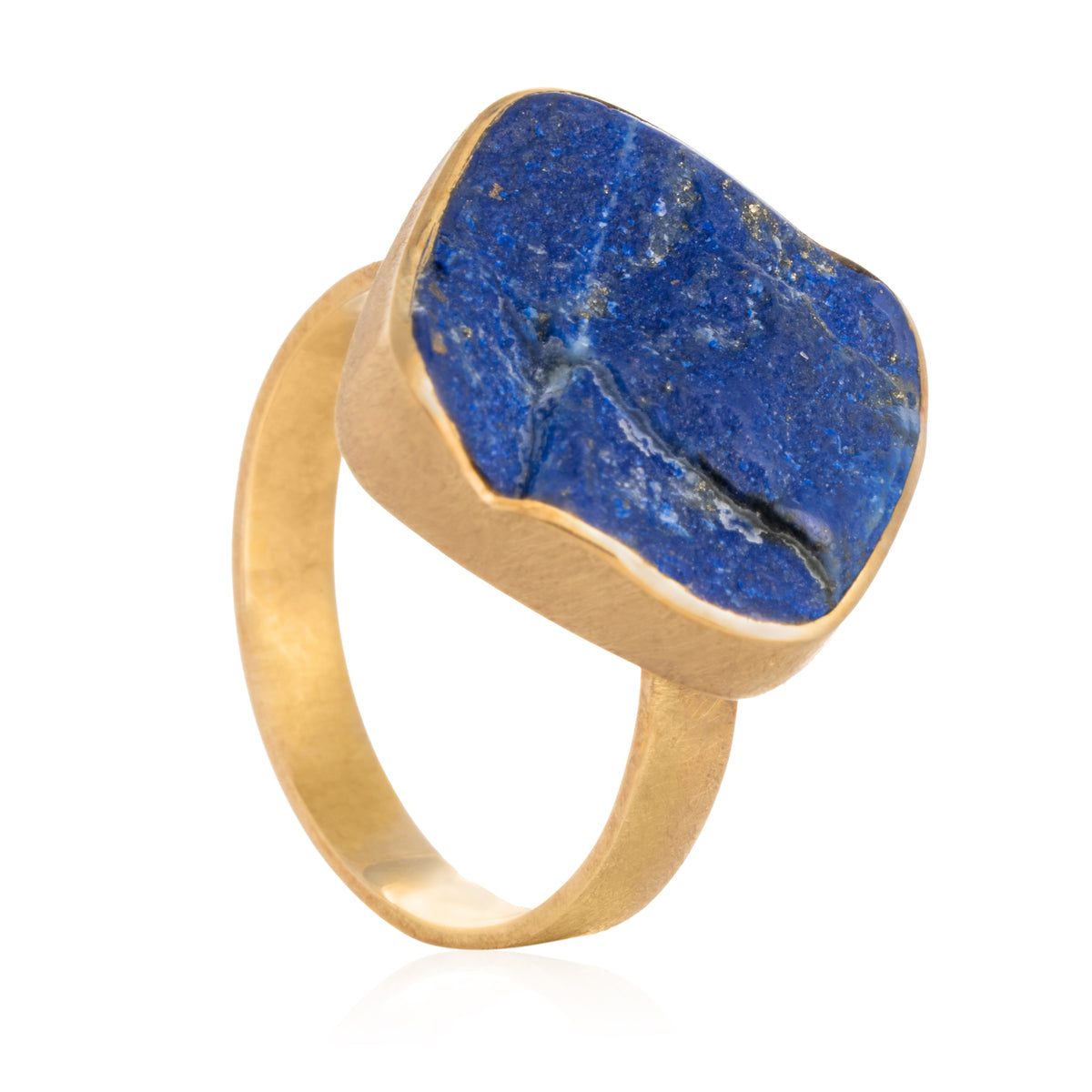 Anillo Lapislazuli Rombo Oro