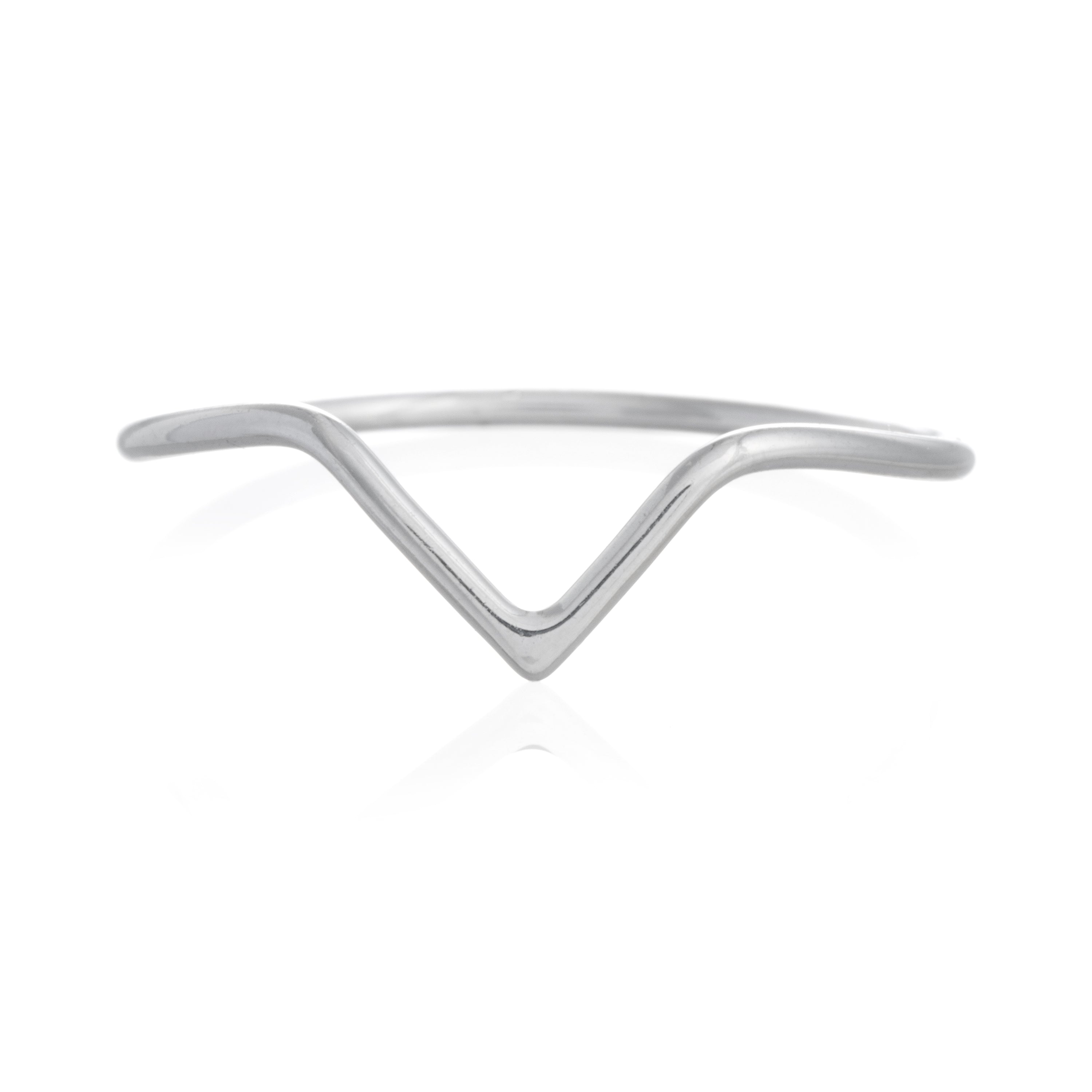 Anillo triangu fino plata