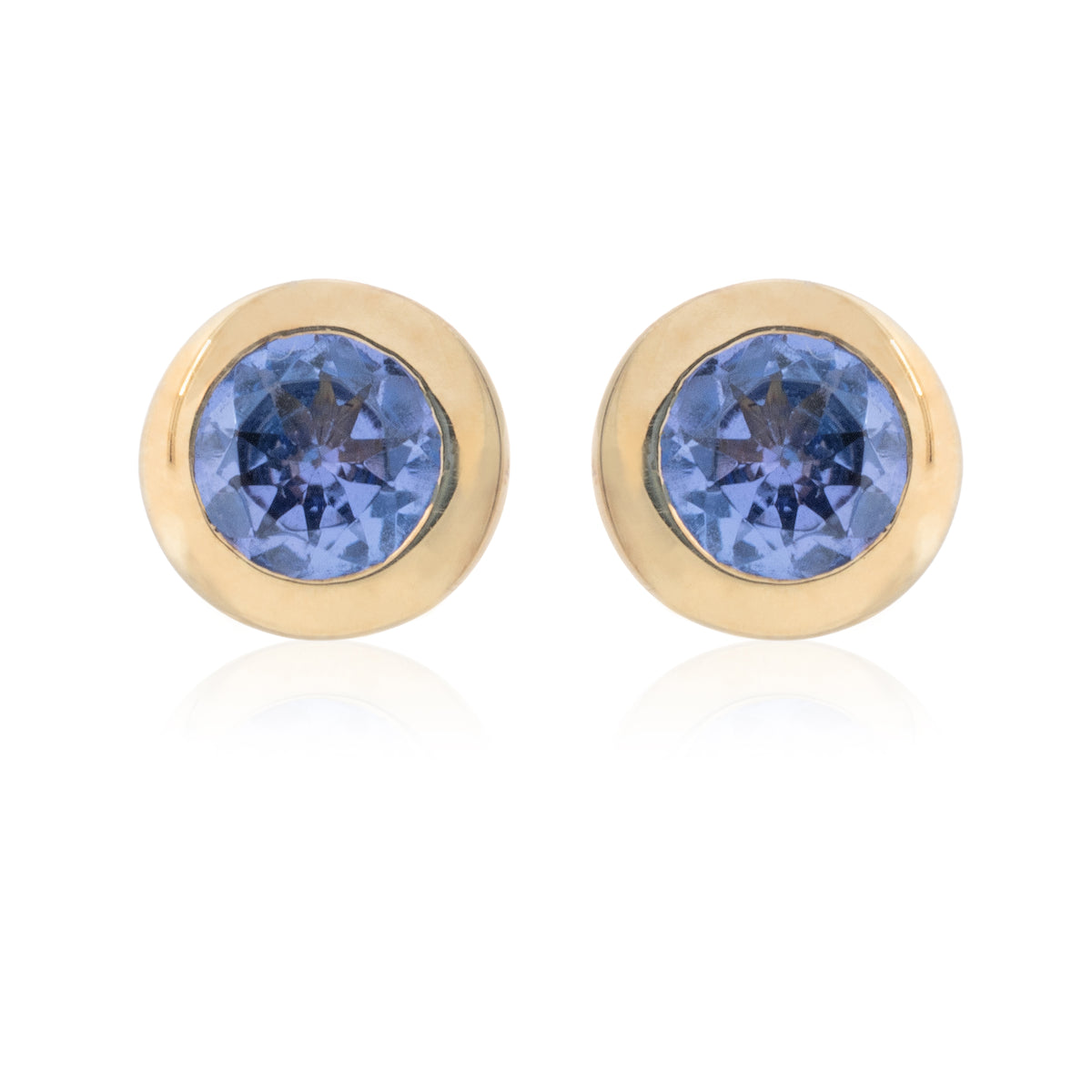 Pendientes Chatón Tanzanita Oro