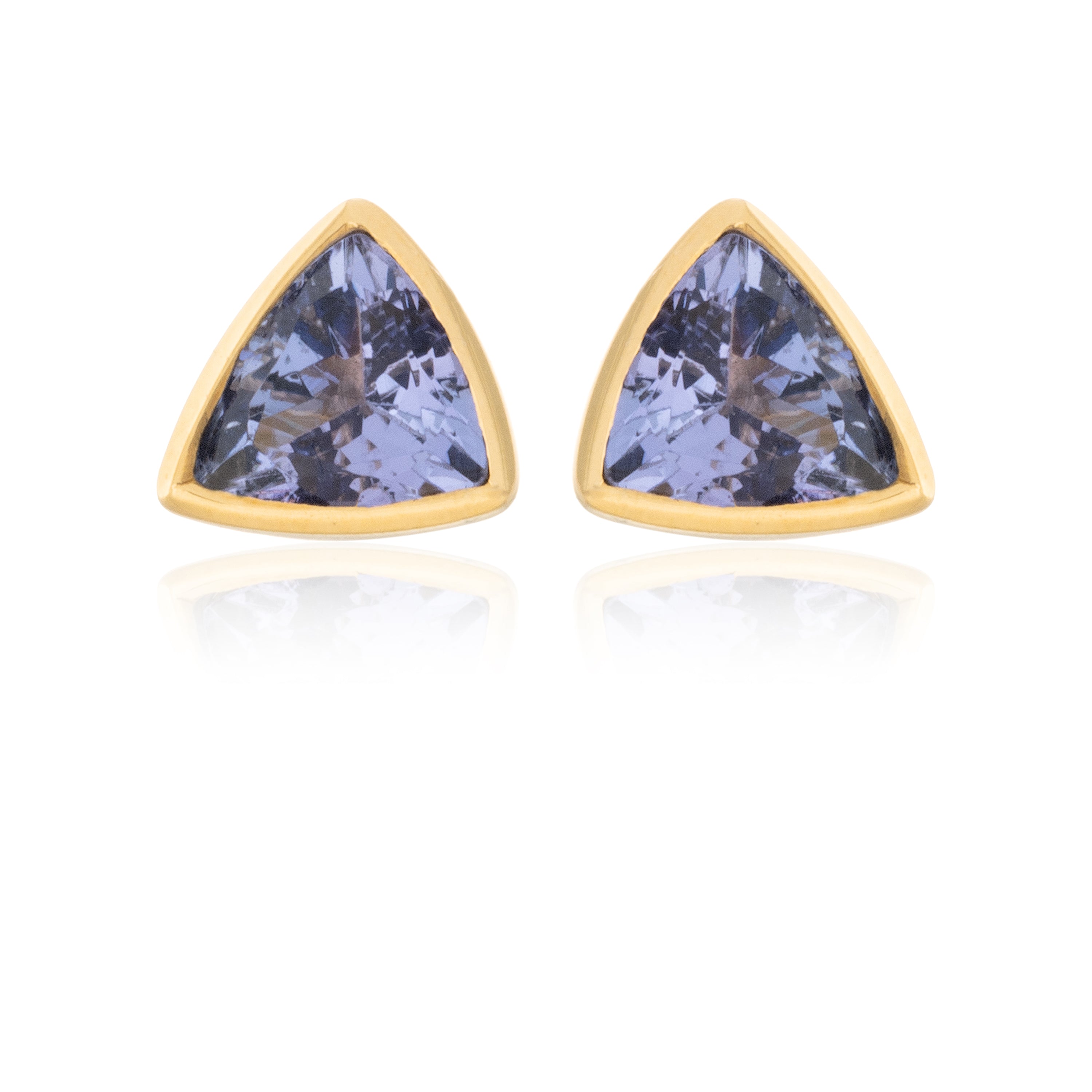 Pendientes Tanzanita Triangulares