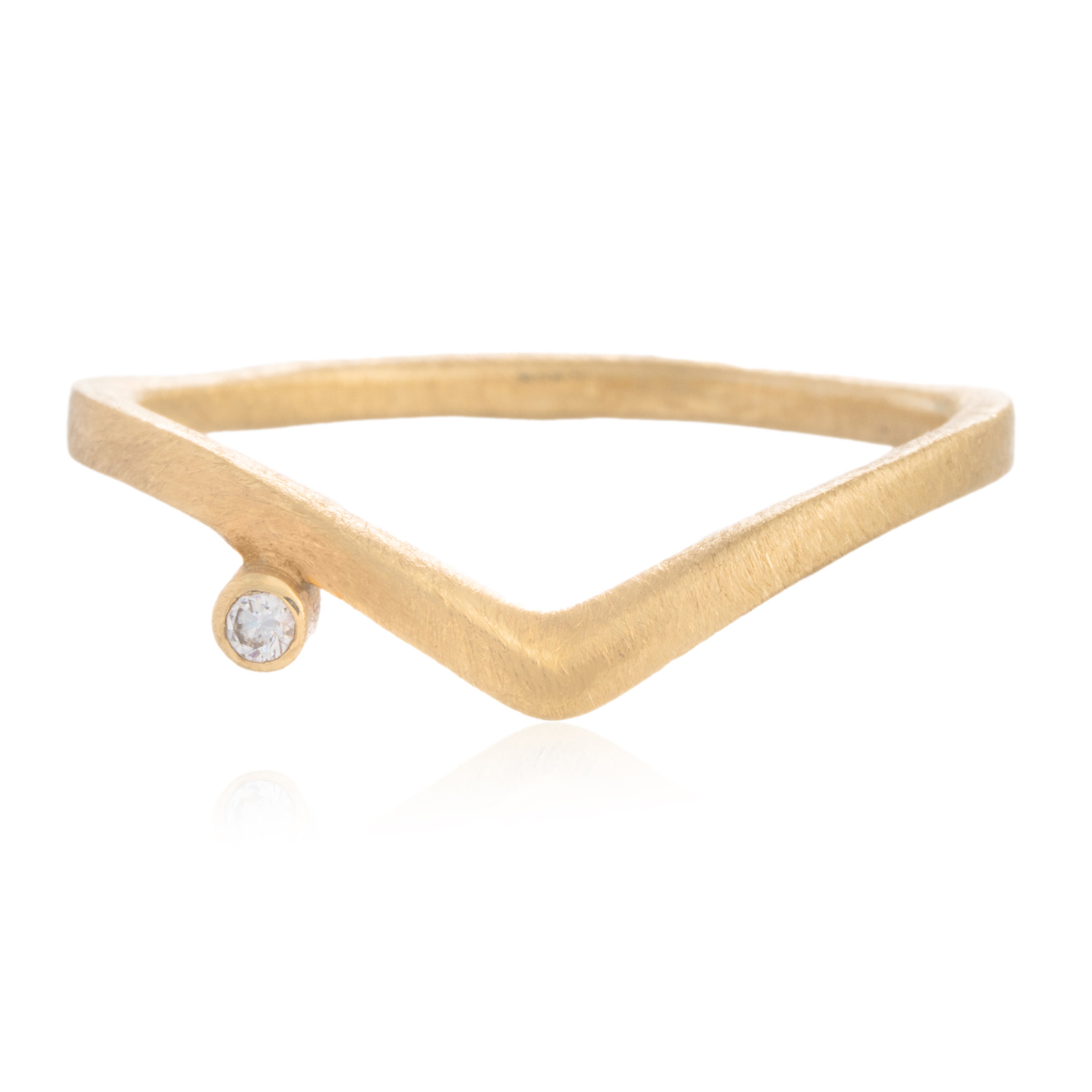 Anillo Triangu Oro Diamante