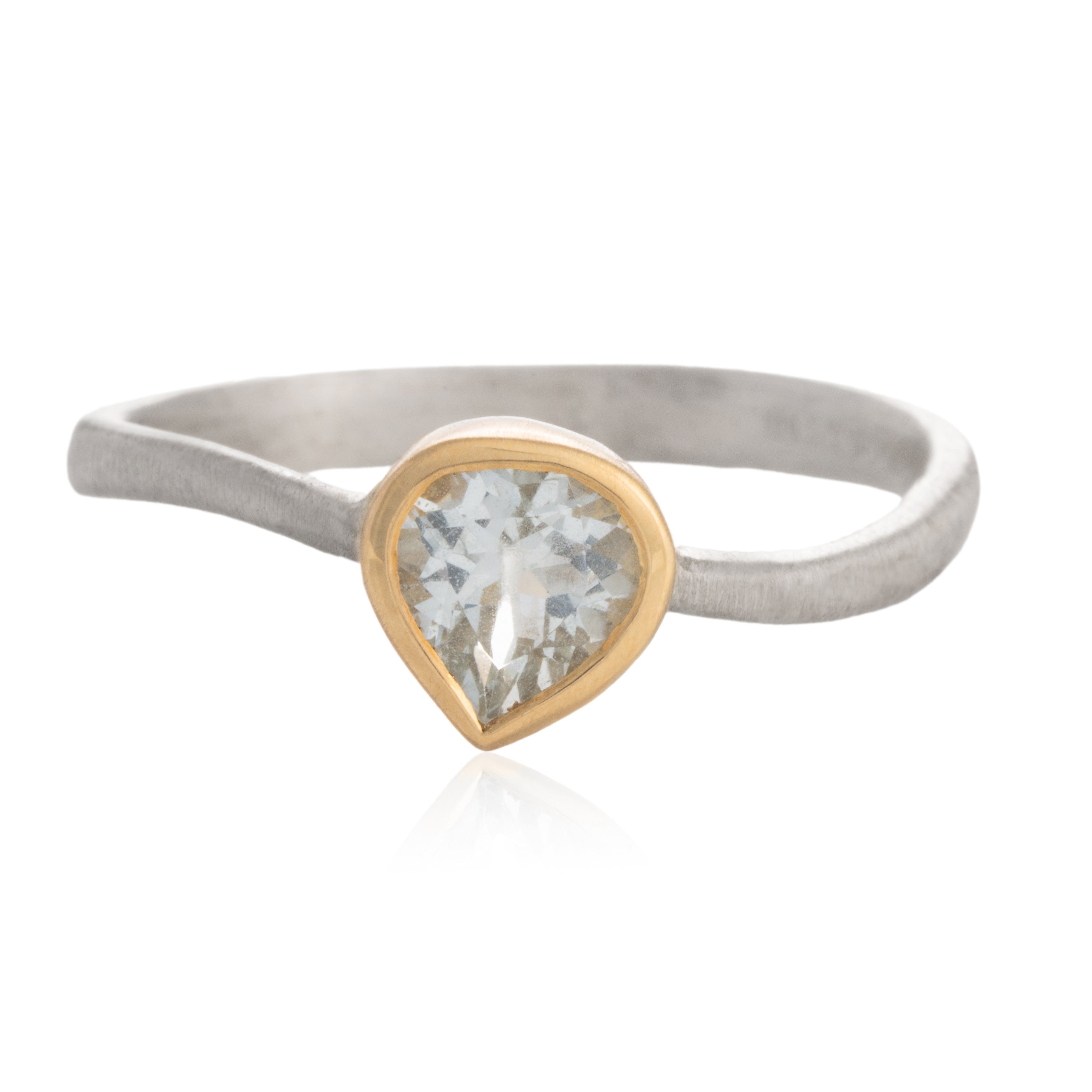 Anillo Aguamarina Lágrima
