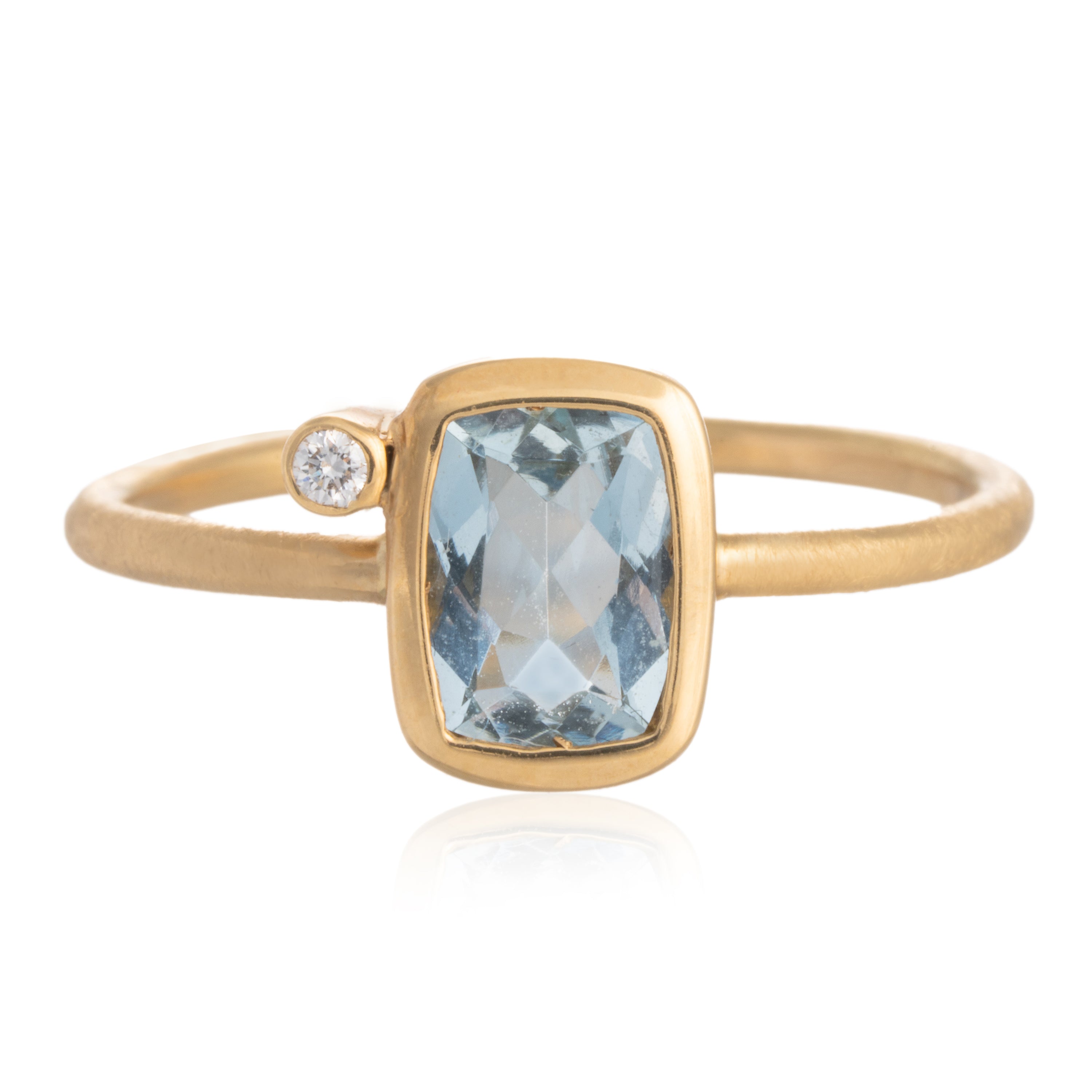 Anillo Aguamarina Brillante