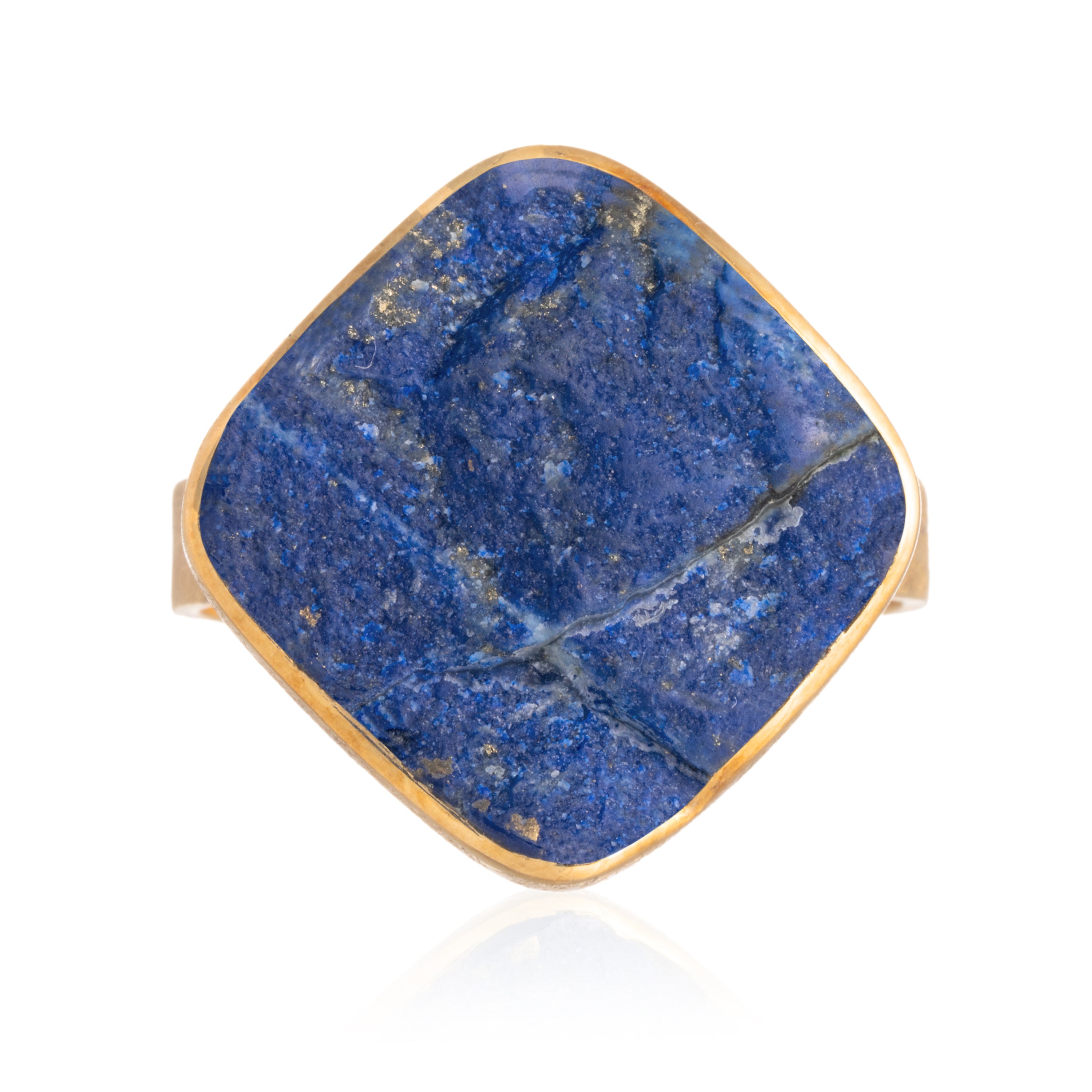 Anillo Lapislazuli Rombo Oro