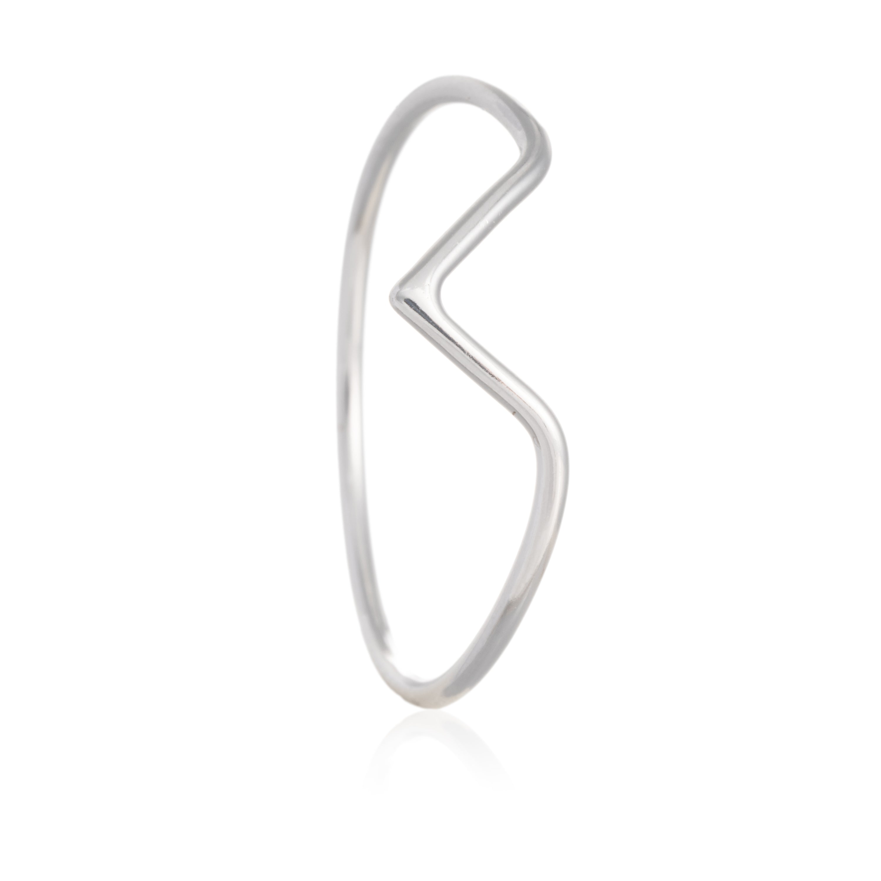 Anillo triangu fino plata