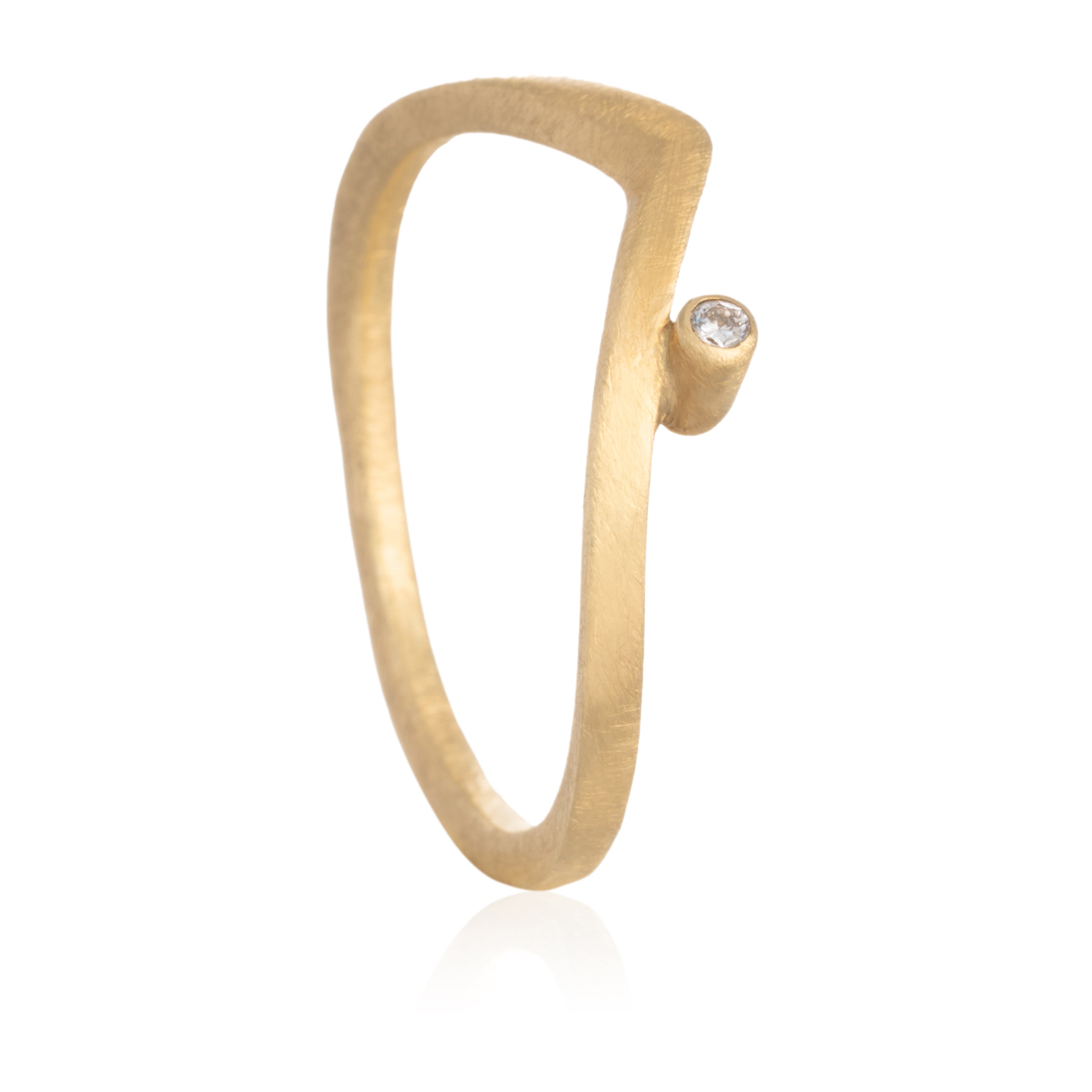 Anillo Triangu Oro Diamante