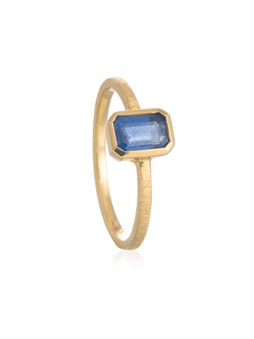 Anillo Zafiro Chatón Oro
