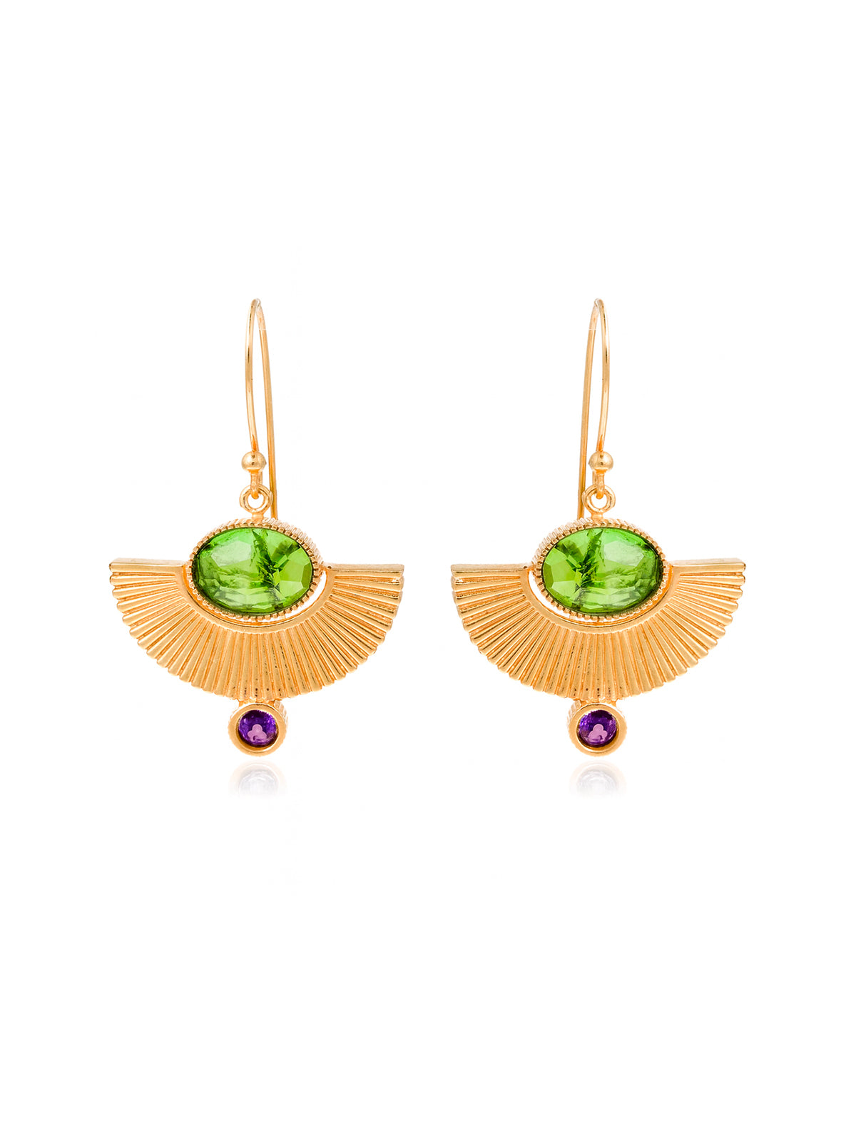 Pendientes Egypt M Peridoto y Amatista
