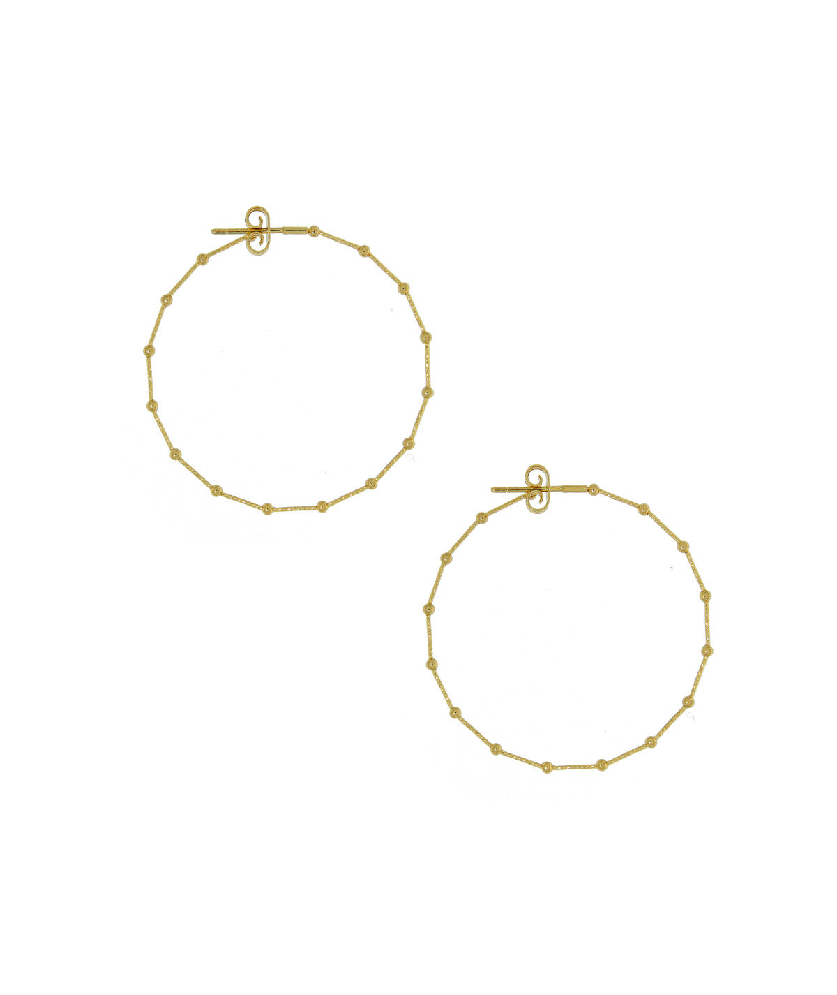 Pendientes Aros Simple Bolitas Grandes