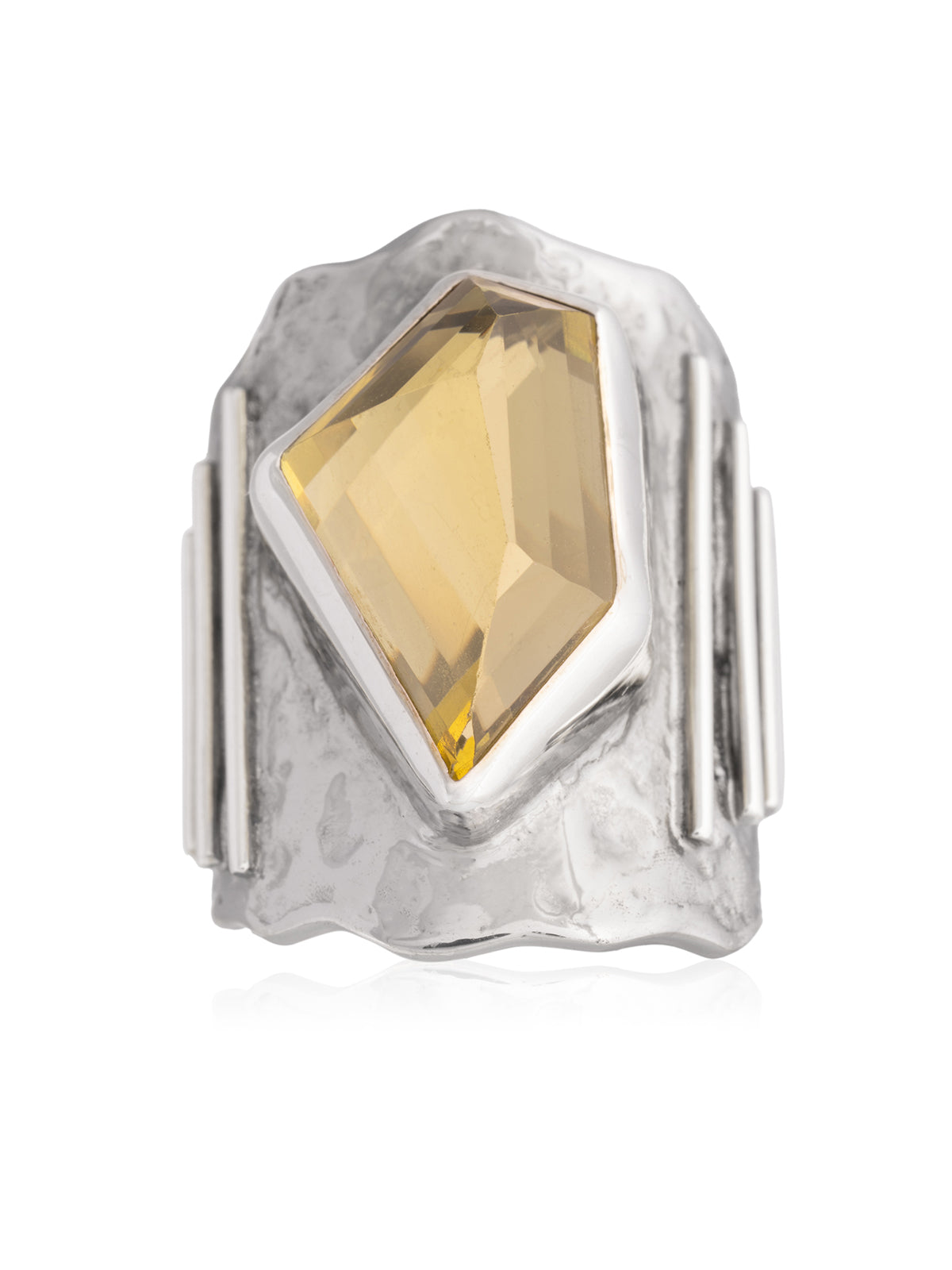 Anillo Escudo Citrino