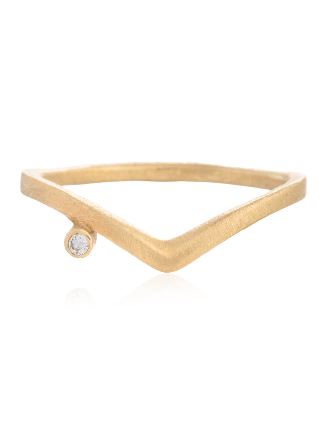 Anillo Triangu Diamante Oro