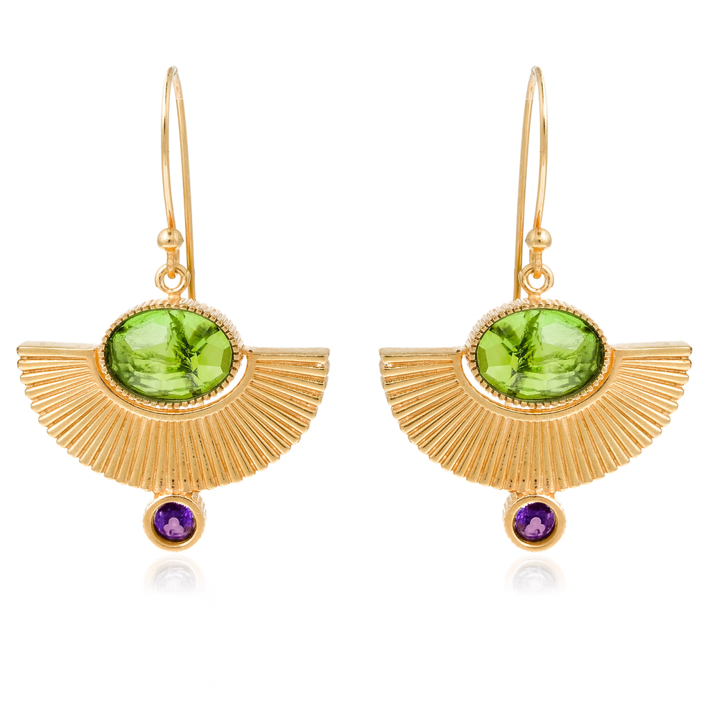 Pendientes Egypt M Peridoto y Amatista