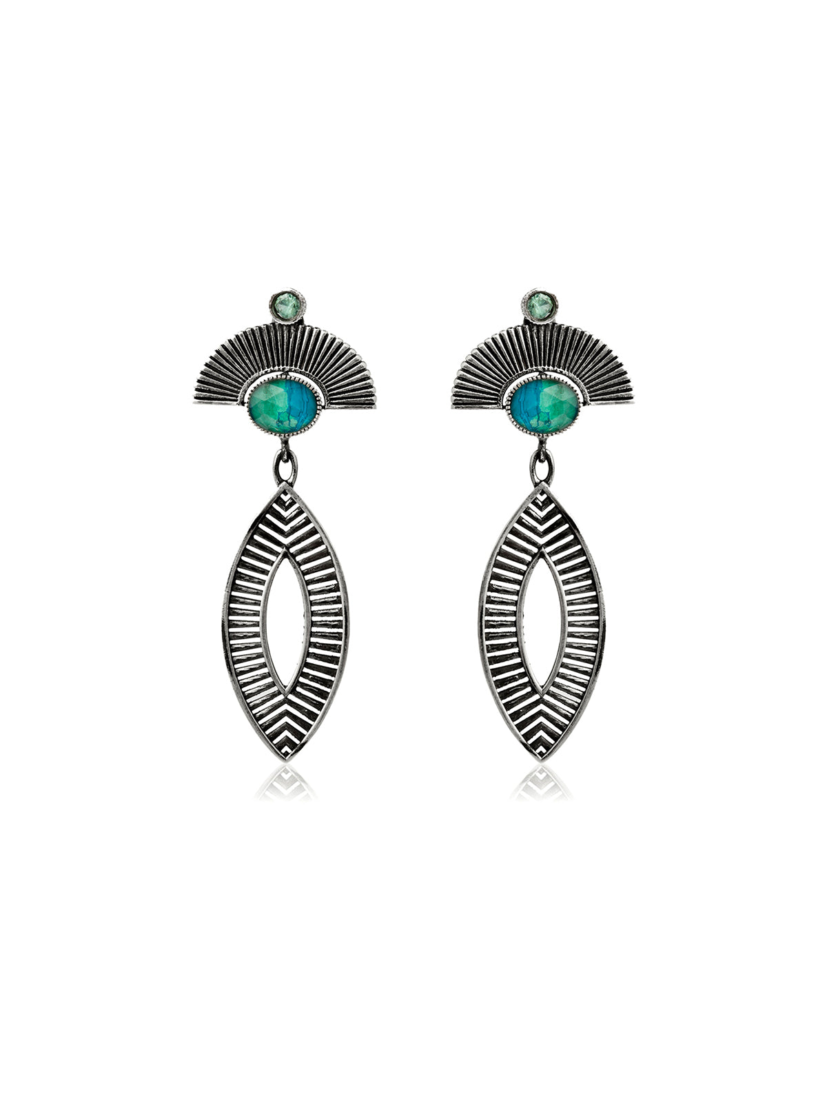 Pendientes Egypt Navete Crisocola