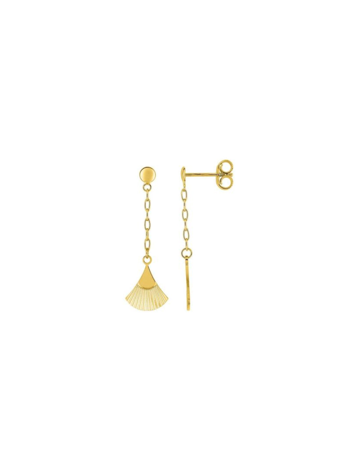 Pendientes Abanico Cadena Oro