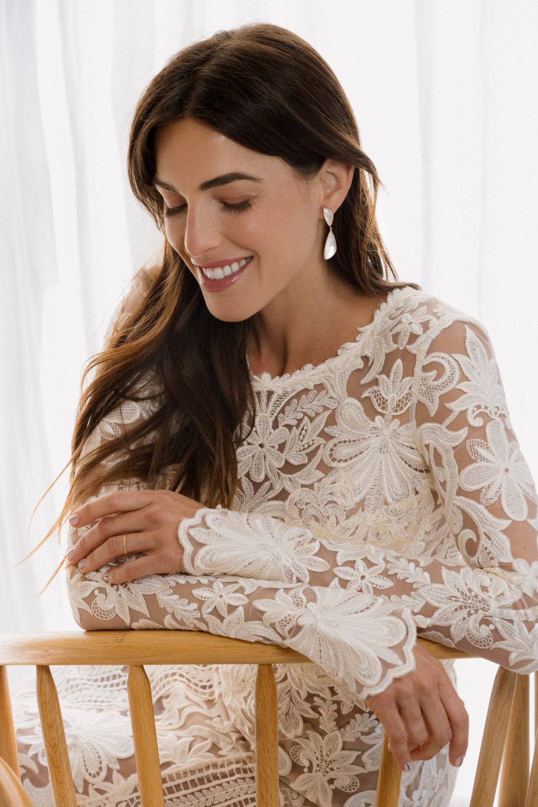 Pendientes Mini Trillón Nácar