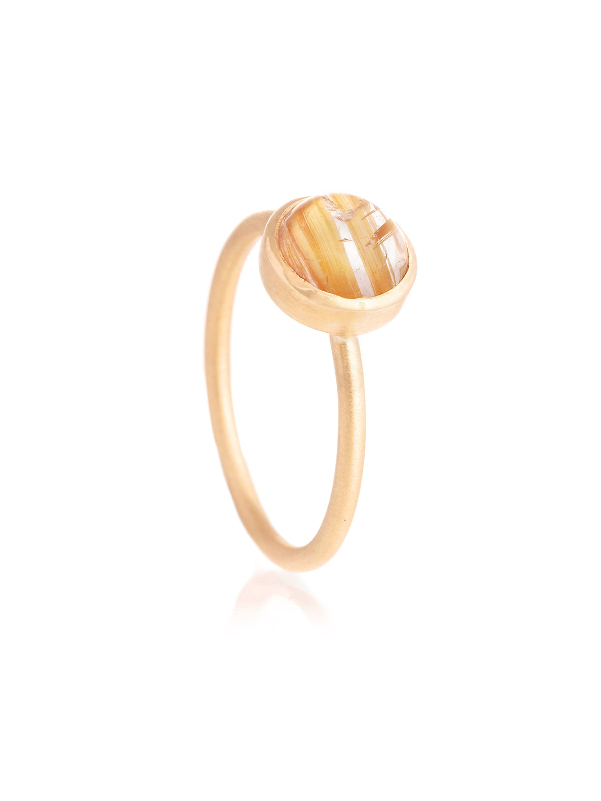 Anillo Cuarzo Rutilo Biribil Oro