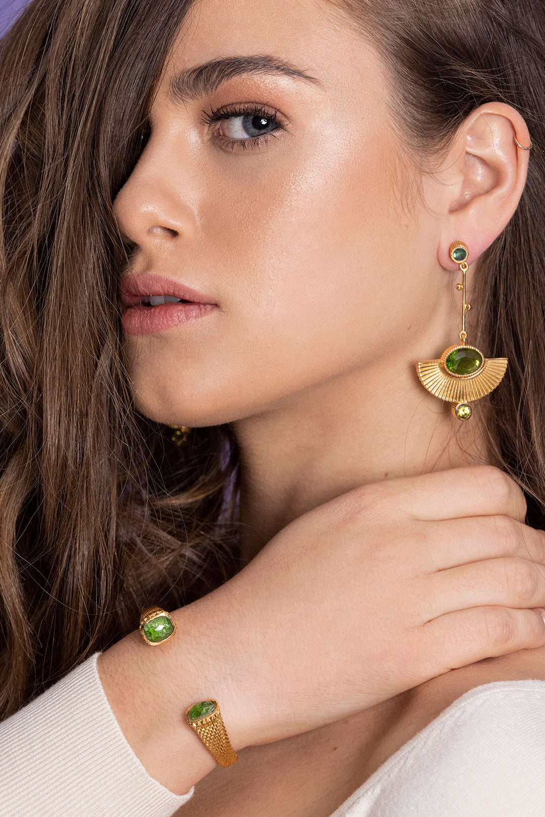 Pendientes Egypt Hiruharri Peridoto