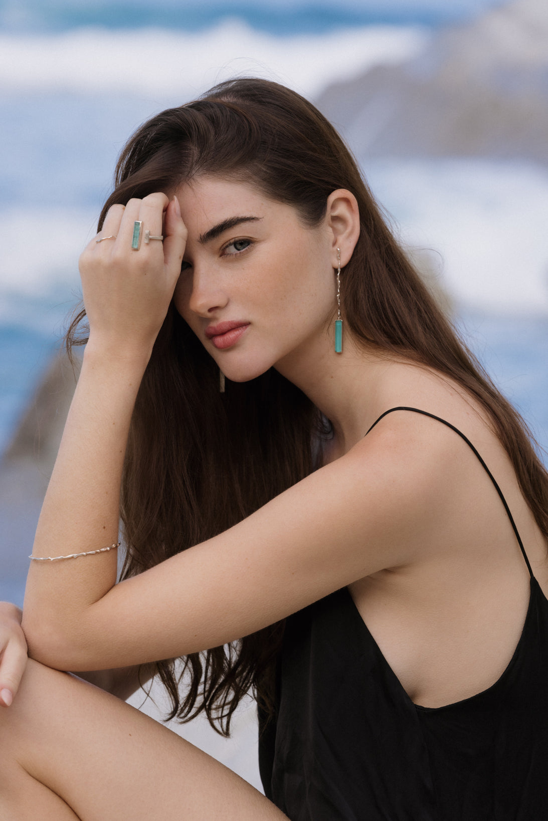 Anillo Makila Baguette Aguamarina