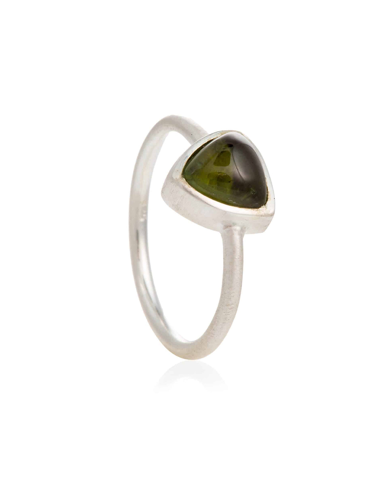 Anillo Harri Triangu Turmalina Verde